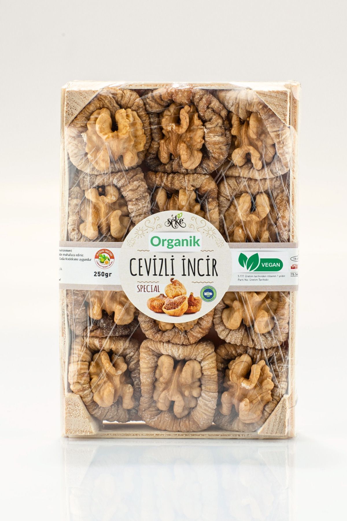 SEKE Organik Sertifikalı Cevizli Kuru Incir Special Net 250 gr