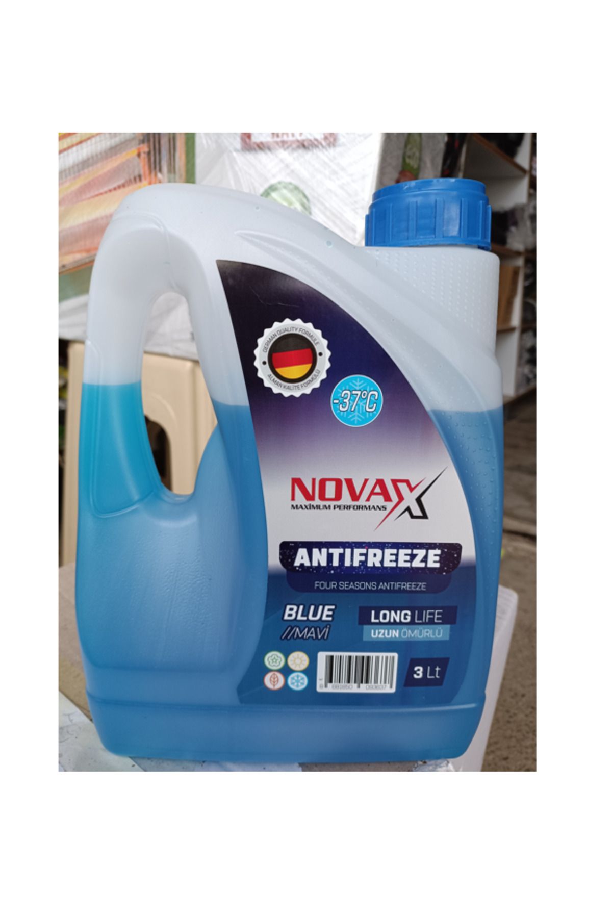 Toptancı Amca Novax Antifiriz 3 Lt Mavi -37 C (4 Adet)