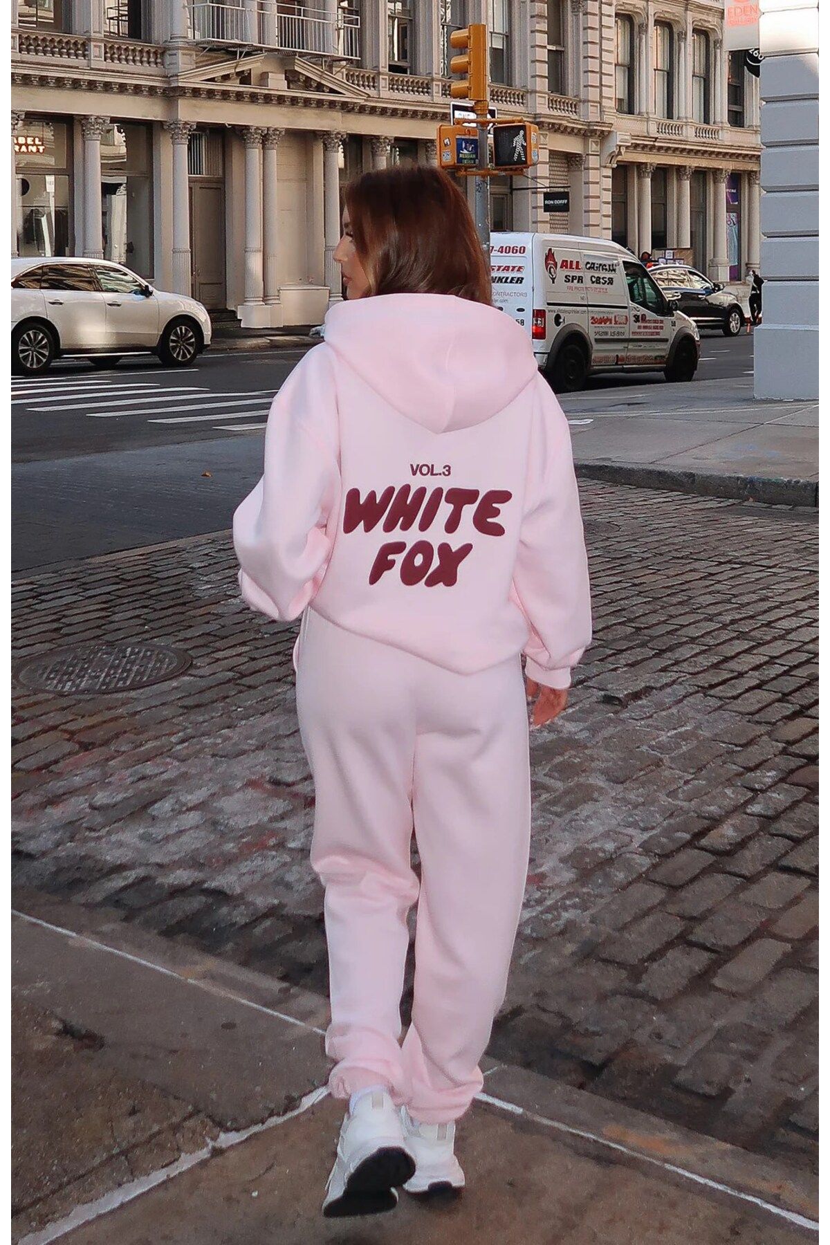 The Champ Clothing-White Fox Women - Light Pink Vol 3 Printed Elastic Waist Sweatpants 5