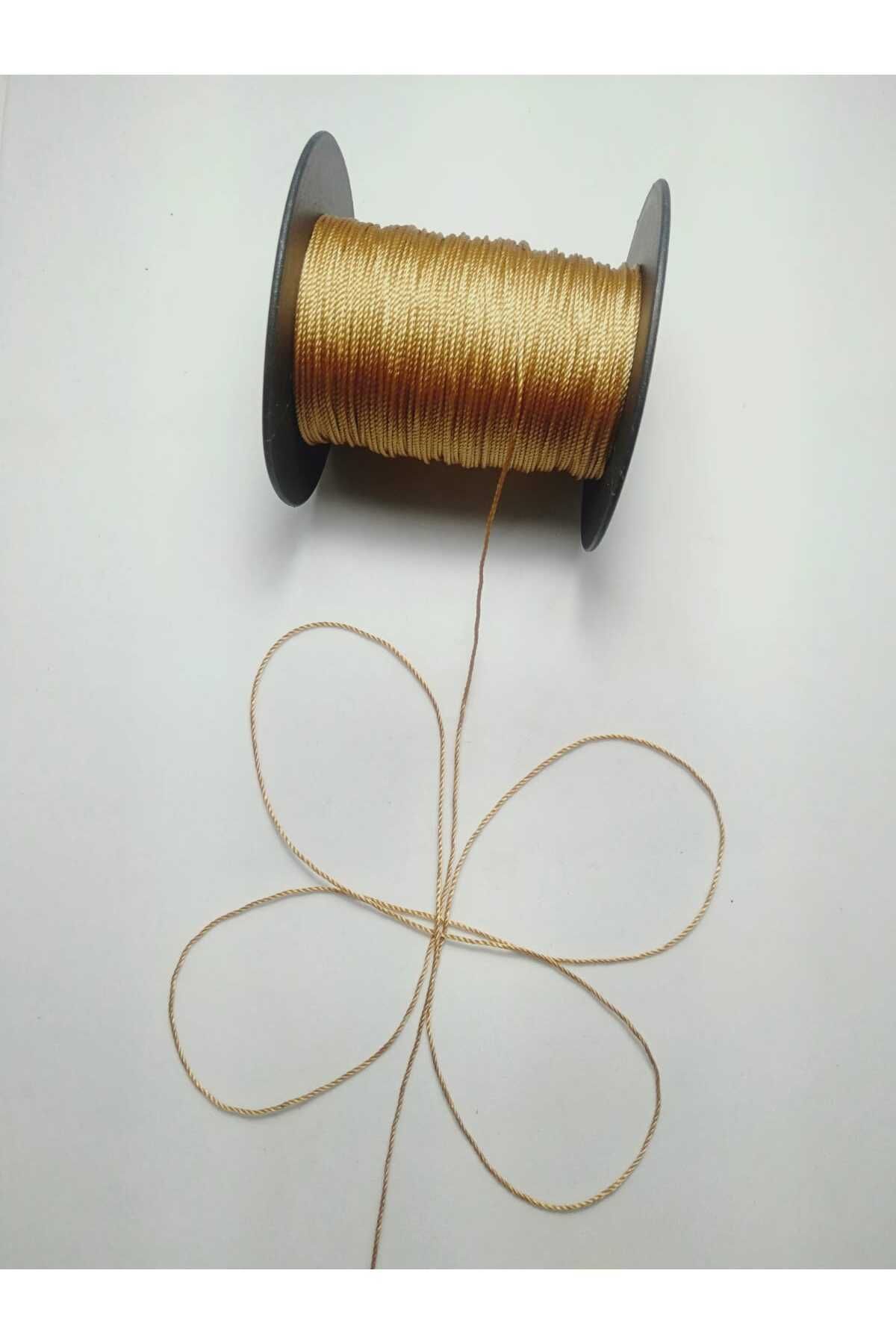 Eskişehir hobi sanat-20 Meters Rosary String - 0.8 mm Tan Color 7