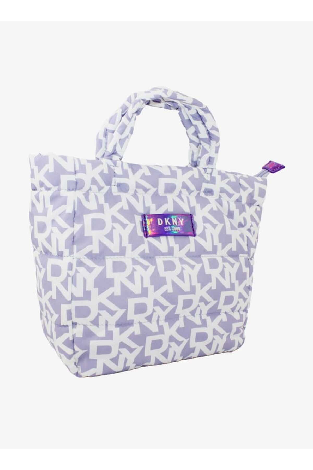 Dkny-Monogram Print Pouch with Double Handle and Zip Closure 5