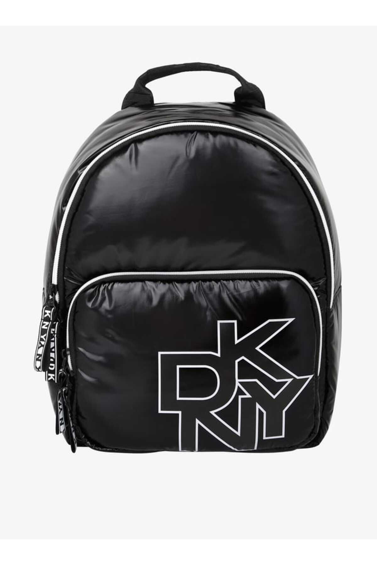 Dkny-Logo Print Backpack with Adjustable Shoulder Straps and Handle 1