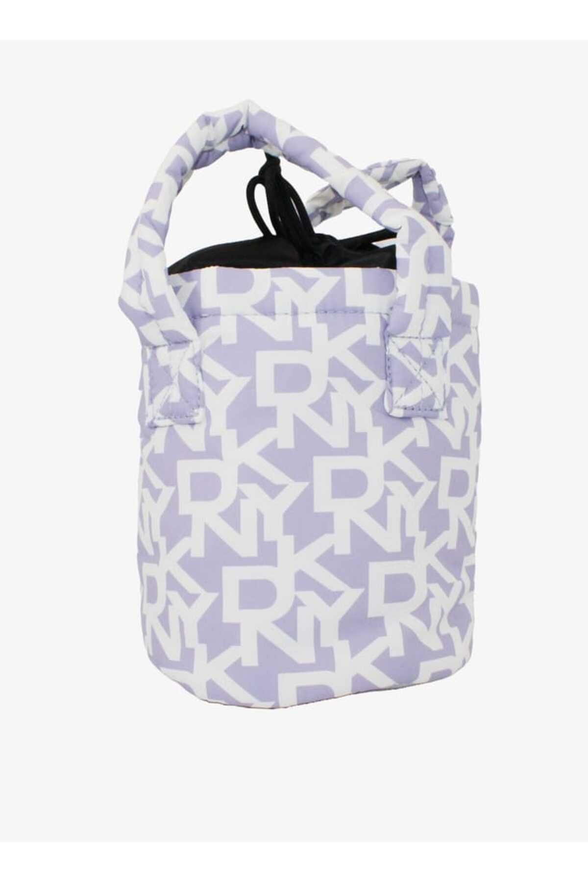 Dkny-Monogram Print Pouch with Double Handle and Drawstring Closure 3