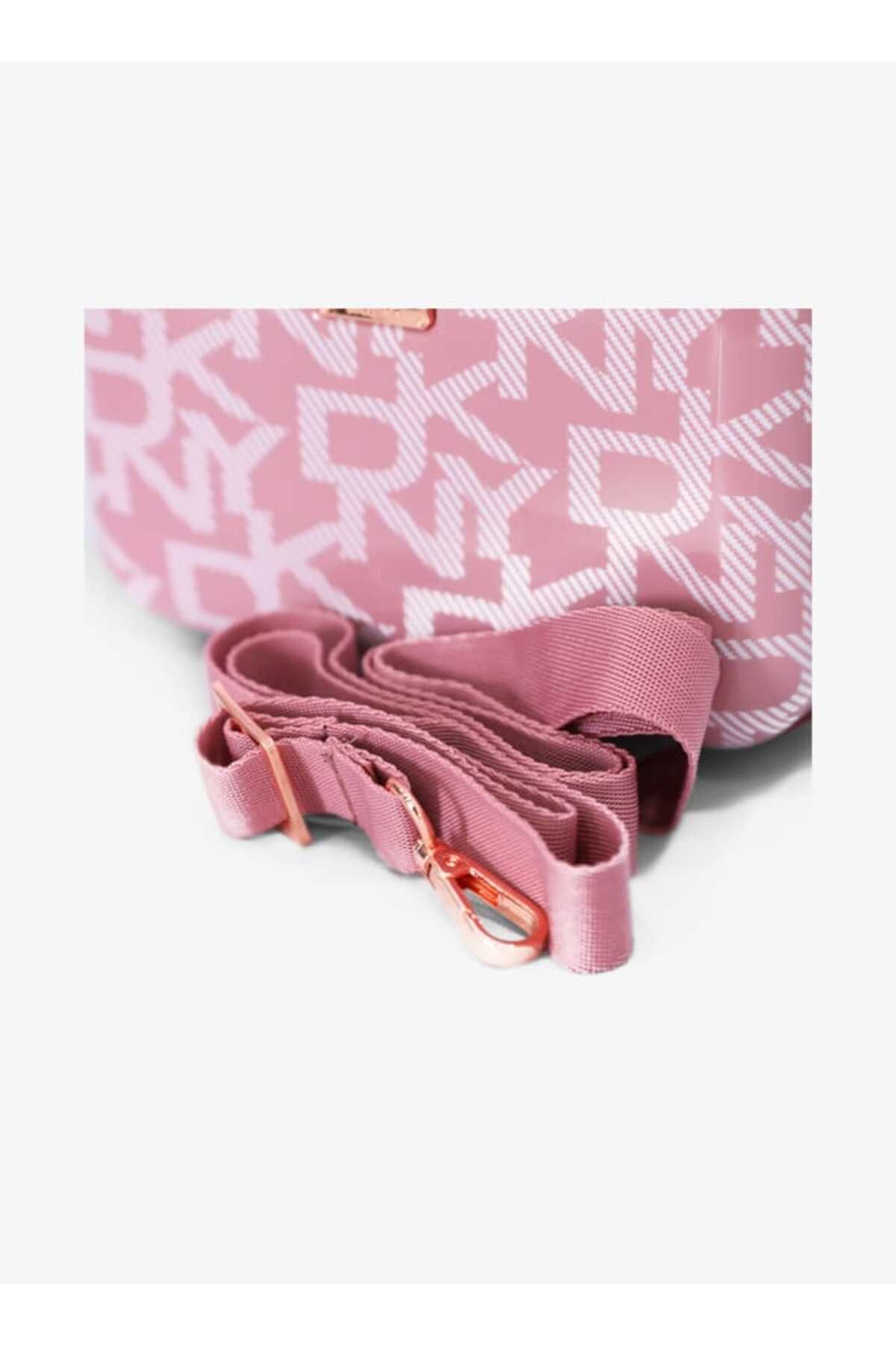 Dkny-Monogram Print Hardcase Utility Bag with Zip Closure 5
