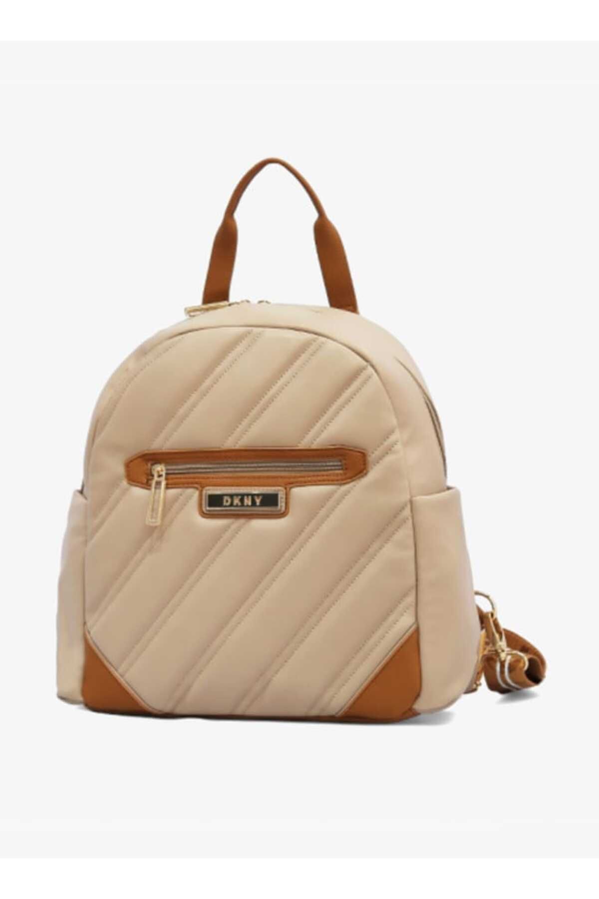 Dkny-Textured Backpack with Zip Closure and Adjustable Straps 1