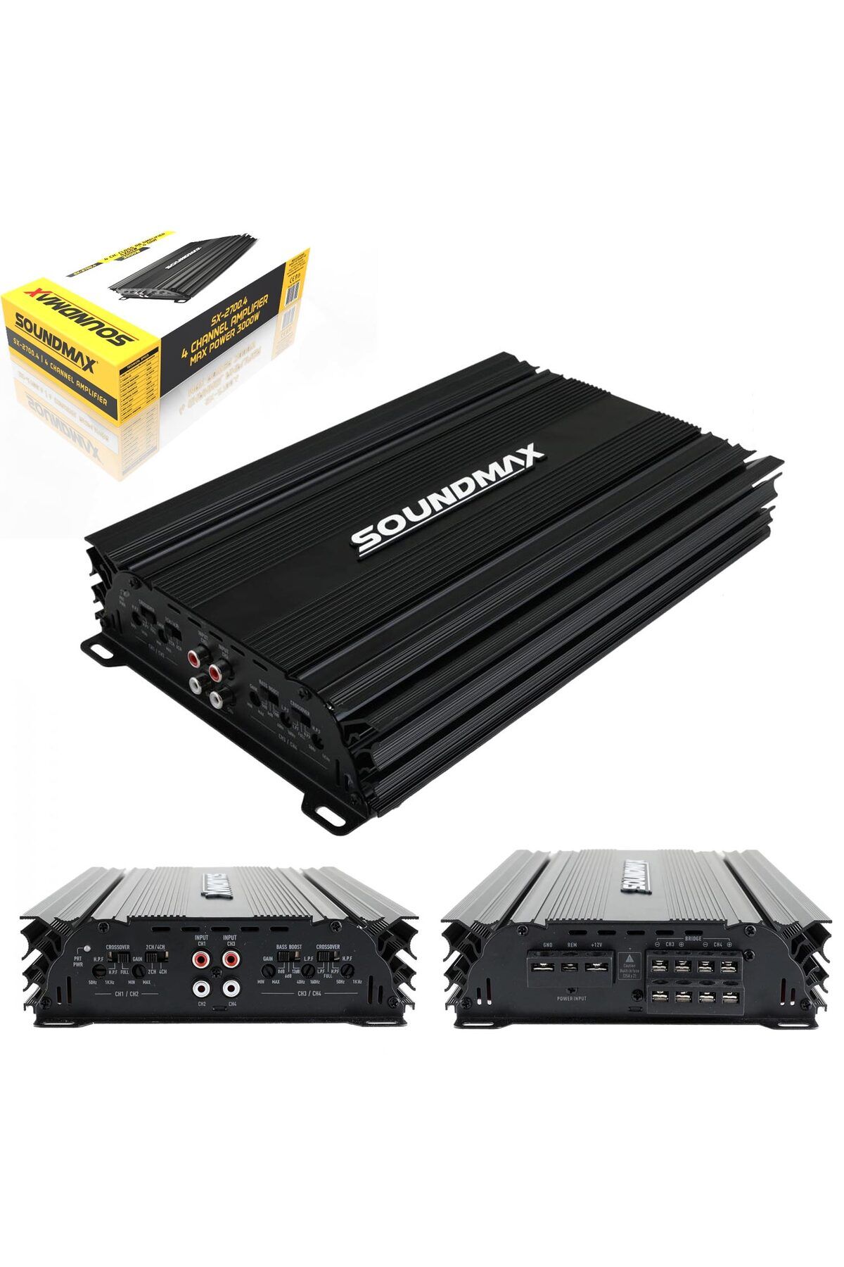 ZUHUDİ Sx-2700.4 Oto Anfi Stereo 3000 Watt 4 Kanal