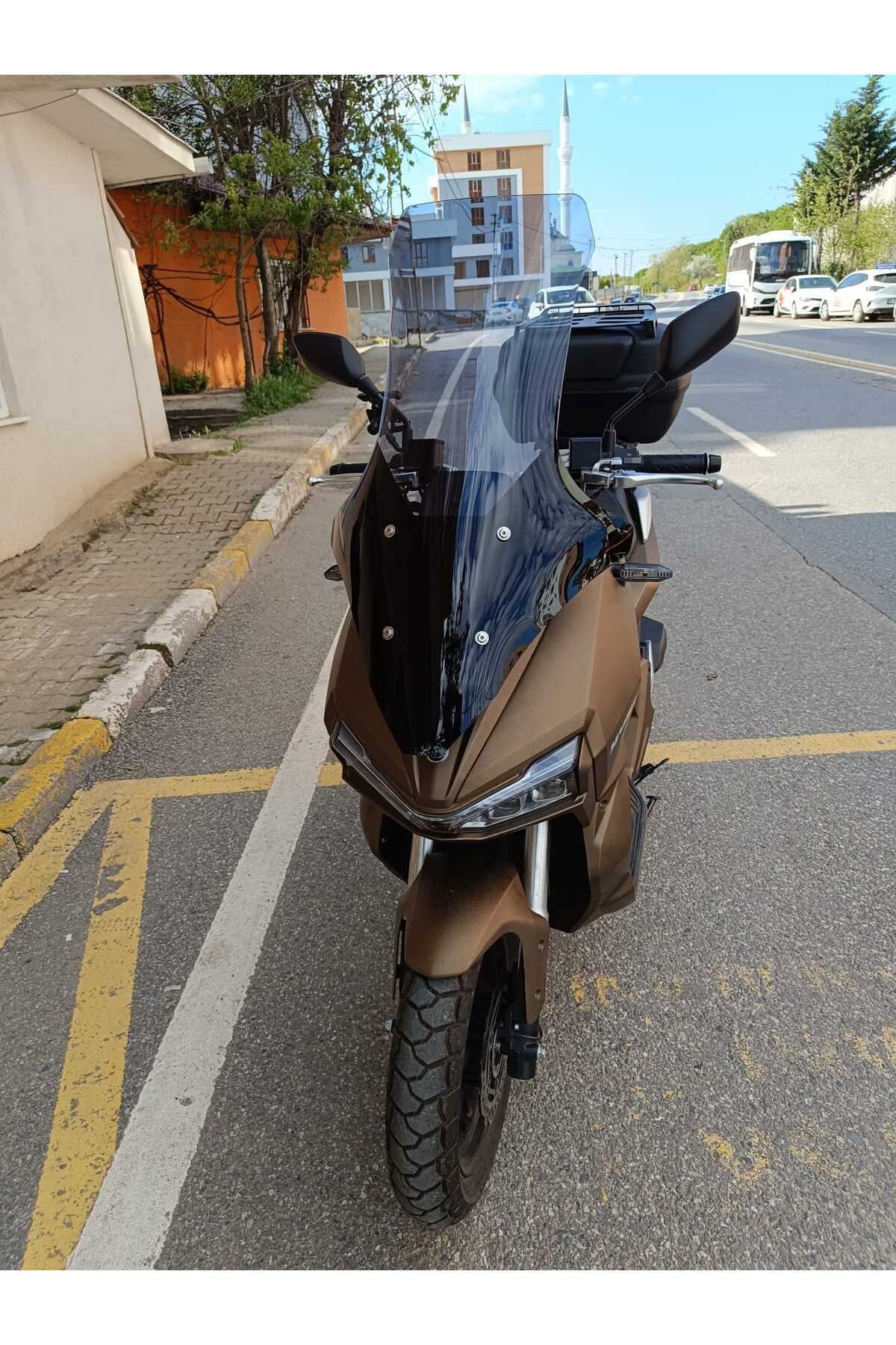 Yuki Adventure 150 Siperlik Ön Cam 2023-2025 Model 78cm Füme Renkli 4mm UZUN CAM