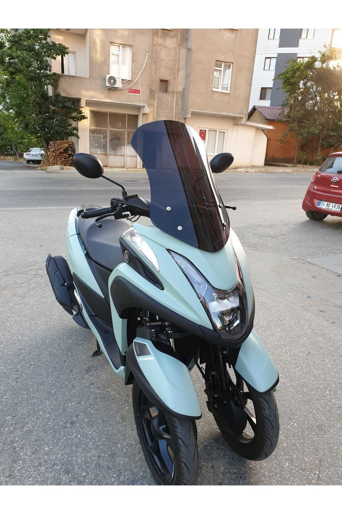 Yamaha Tricity 125 Siperlik Ön Cam 2014 2025 Model 60cm Siyah Renkli 4mm