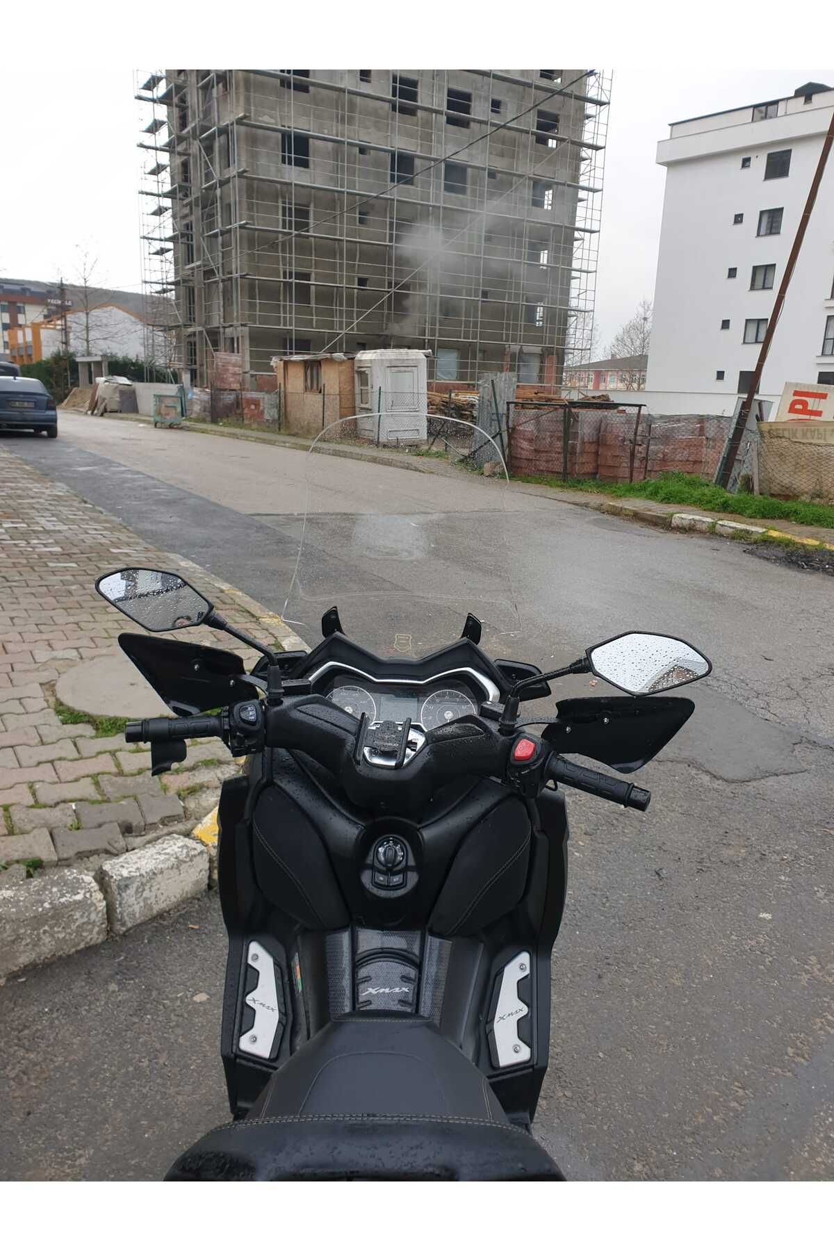 Yamaha Xmax 250 Siperlik Ön Cam 2018 2022 Model 65cm Şeffaf Renkli 4mm ORTA BOYLU CAM