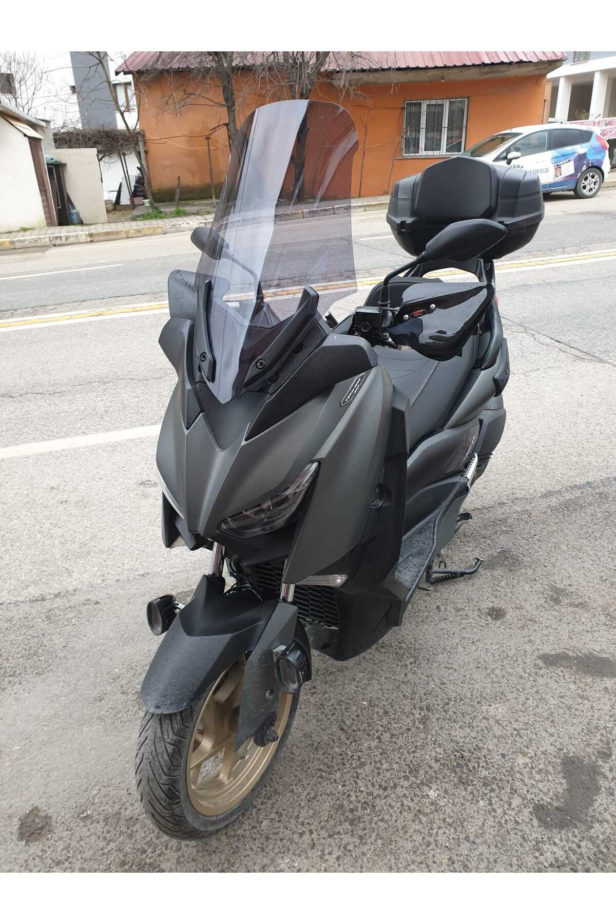 Yamaha Xmax 250 Siperlik Ön Cam 2018 2022 Model 65cm Füme Renkli 4mm ORTA BOYLU CAM