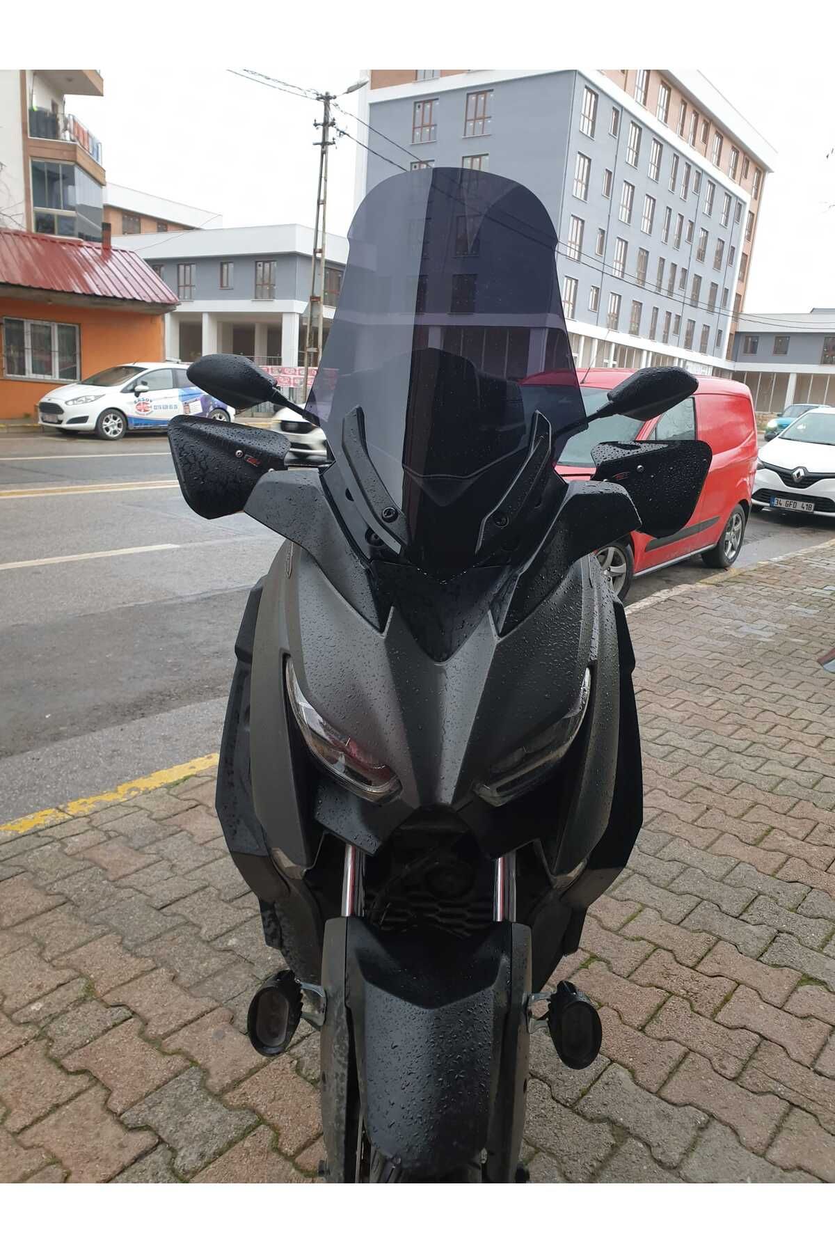 Yamaha Xmax 250 Siperlik Ön Cam 2018 2022 Model 65cm Siyah Renkli 4mm ORTA BOYLU CAM