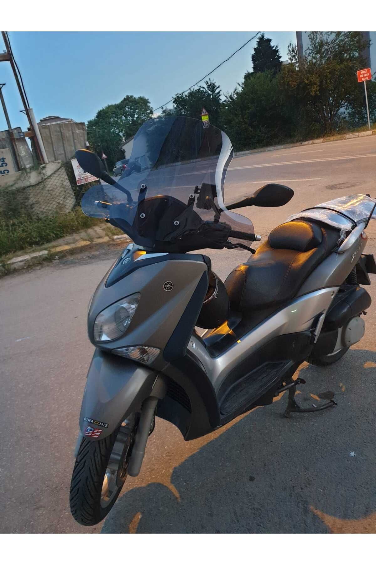 Yamaha Xcity 250 Siperlik Ön Cam 2011 2016 Model 50cm Füme Renkli 4mm ELCİK KORUMALI