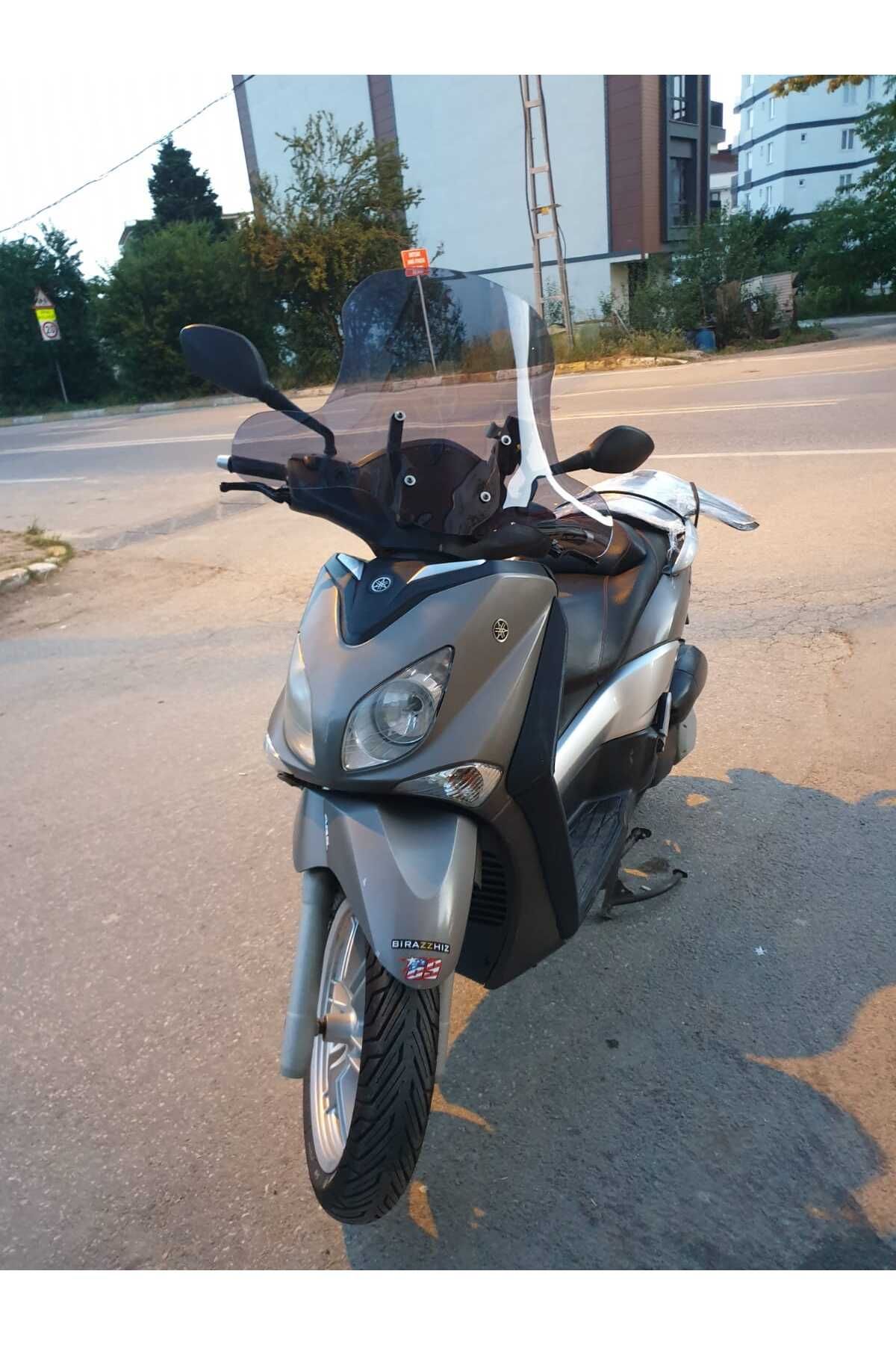 Yamaha Xcity 250 Siperlik Ön Cam 2011 2016 Model 50cm Füme Renkli 4mm ELCİK KORUMALI