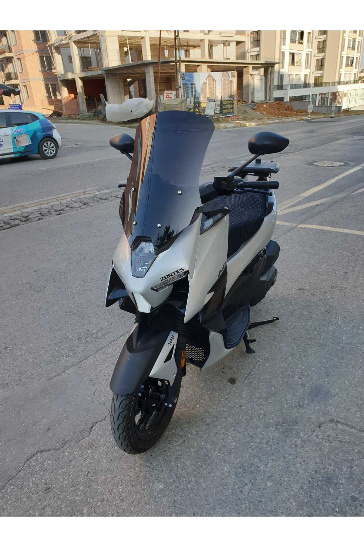 Zontes ZT 125 Siperlik Ön Cam 2025 Model 55cm Siyah Renkli 4mm