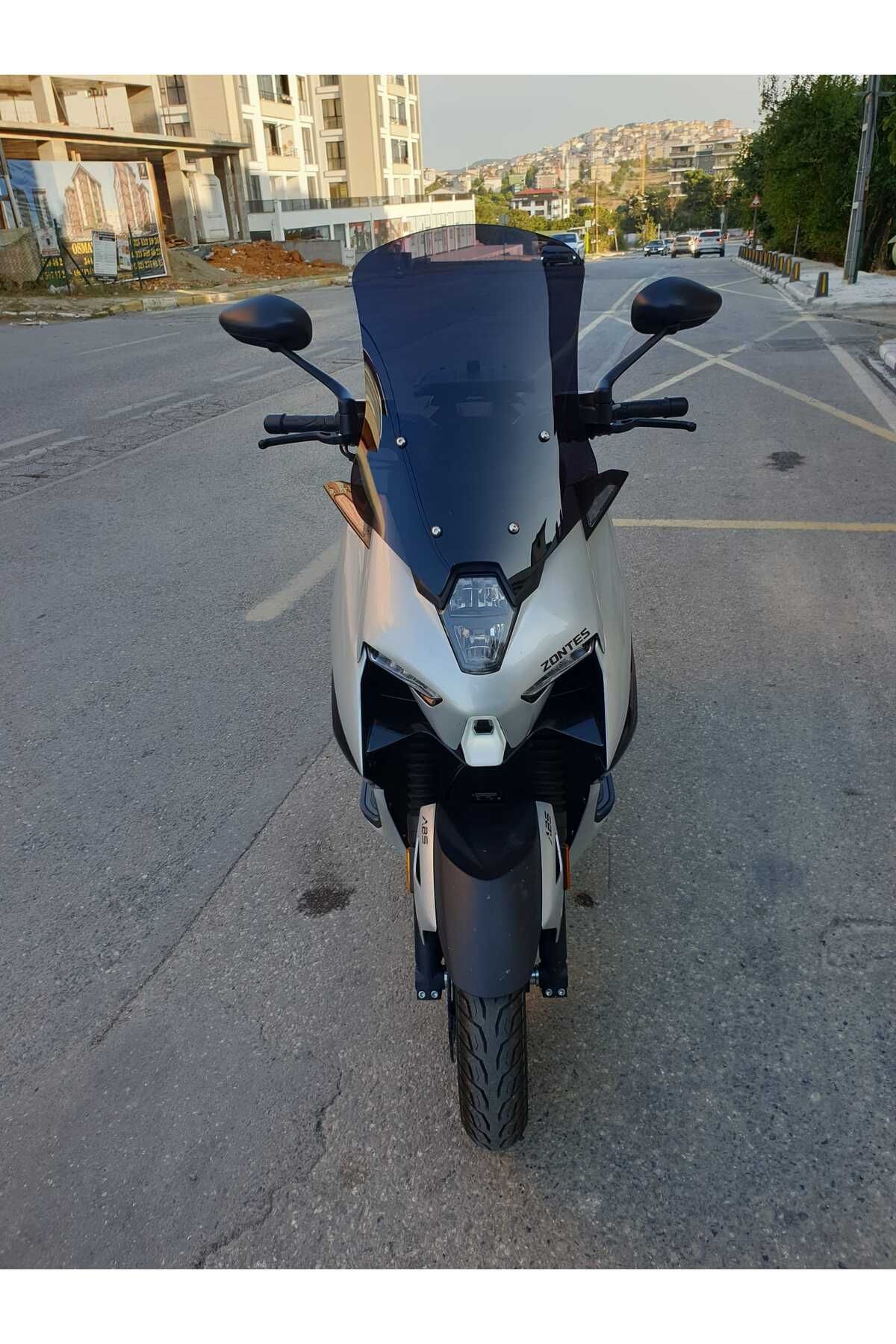 Zontes ZT 125 Siperlik Ön Cam 2025 Model 55cm Siyah Renkli 4mm