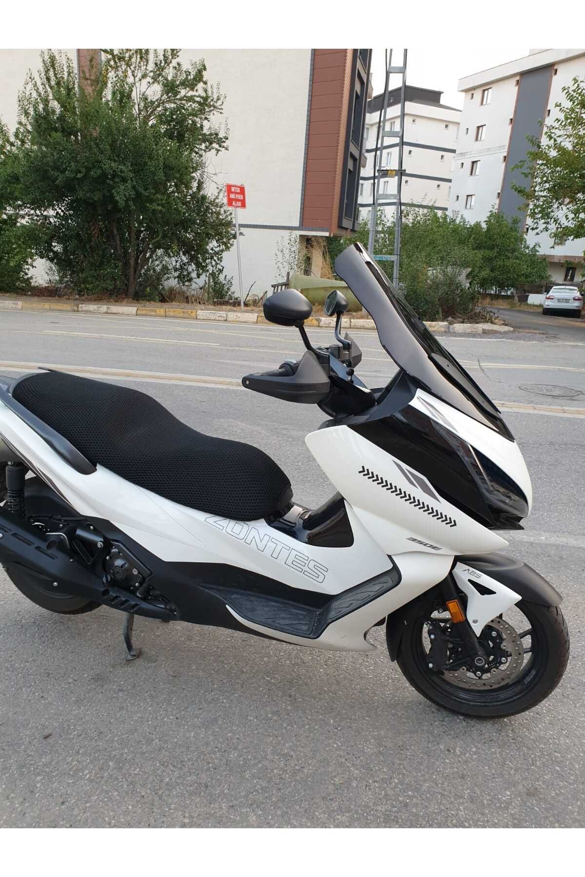 Zontes 350 E Siperlik Ön Cam 2022-2023 Model 70cm Siyah Renkli 4mm