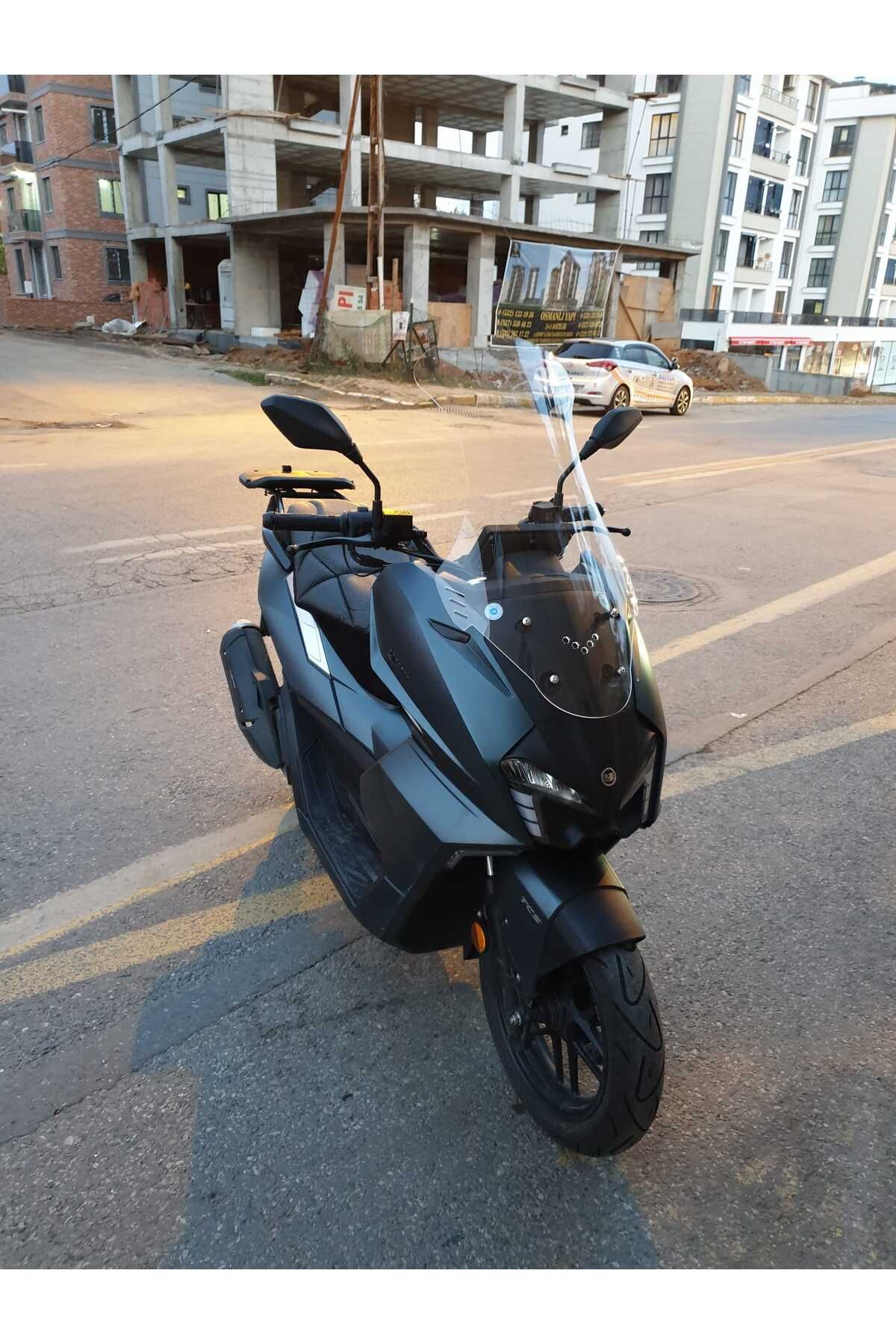 Yuki Vampire 125 Siperlik 125 Siperlik Ön Cam 2023-2025 Model 72cm Şeffaf Renkli 4mm UZUN CAM