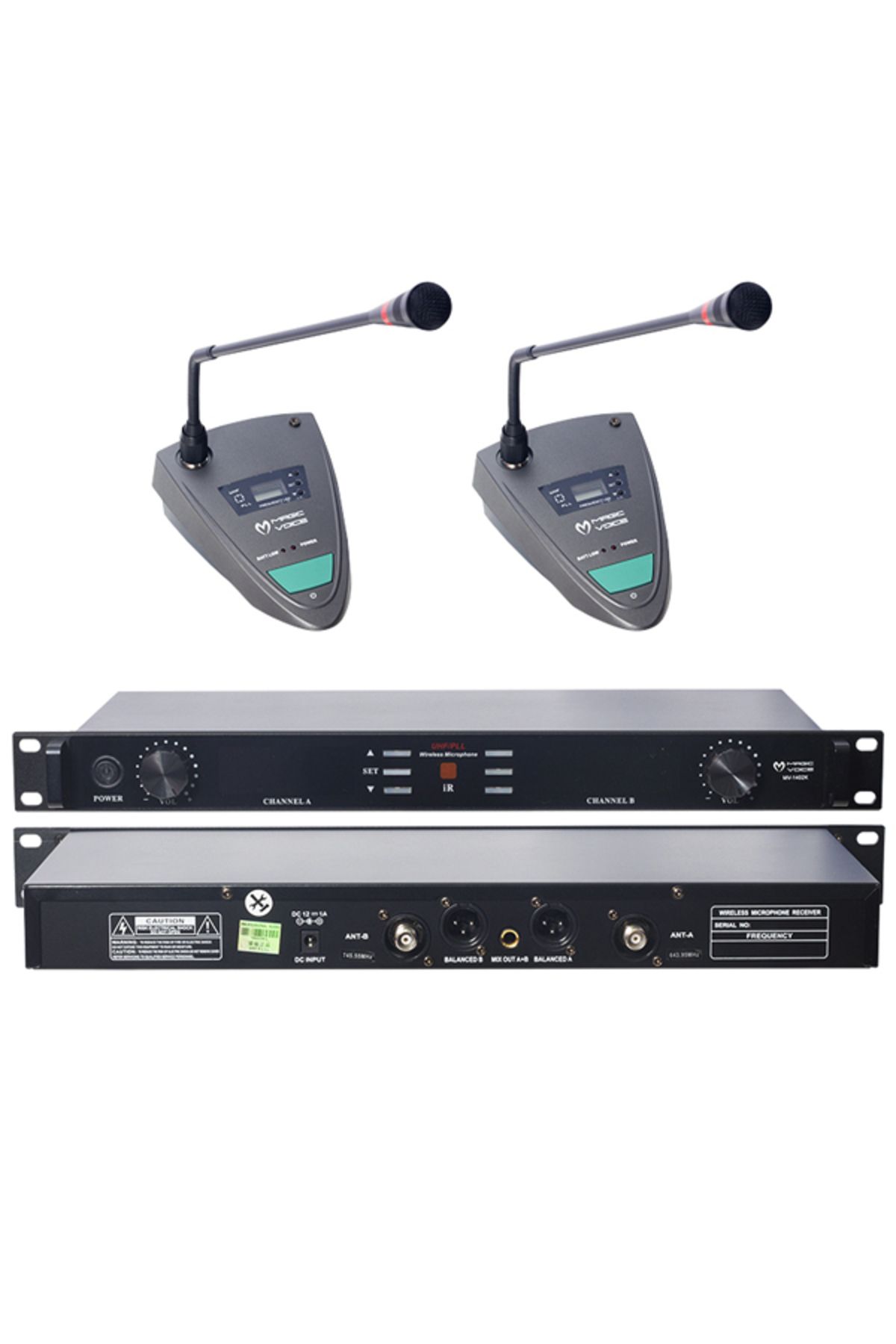 MAGİCVOCE MAGICVOICE MV-1402K UHF 2 KABLOSUZ KÜRSÜ MİKROFON