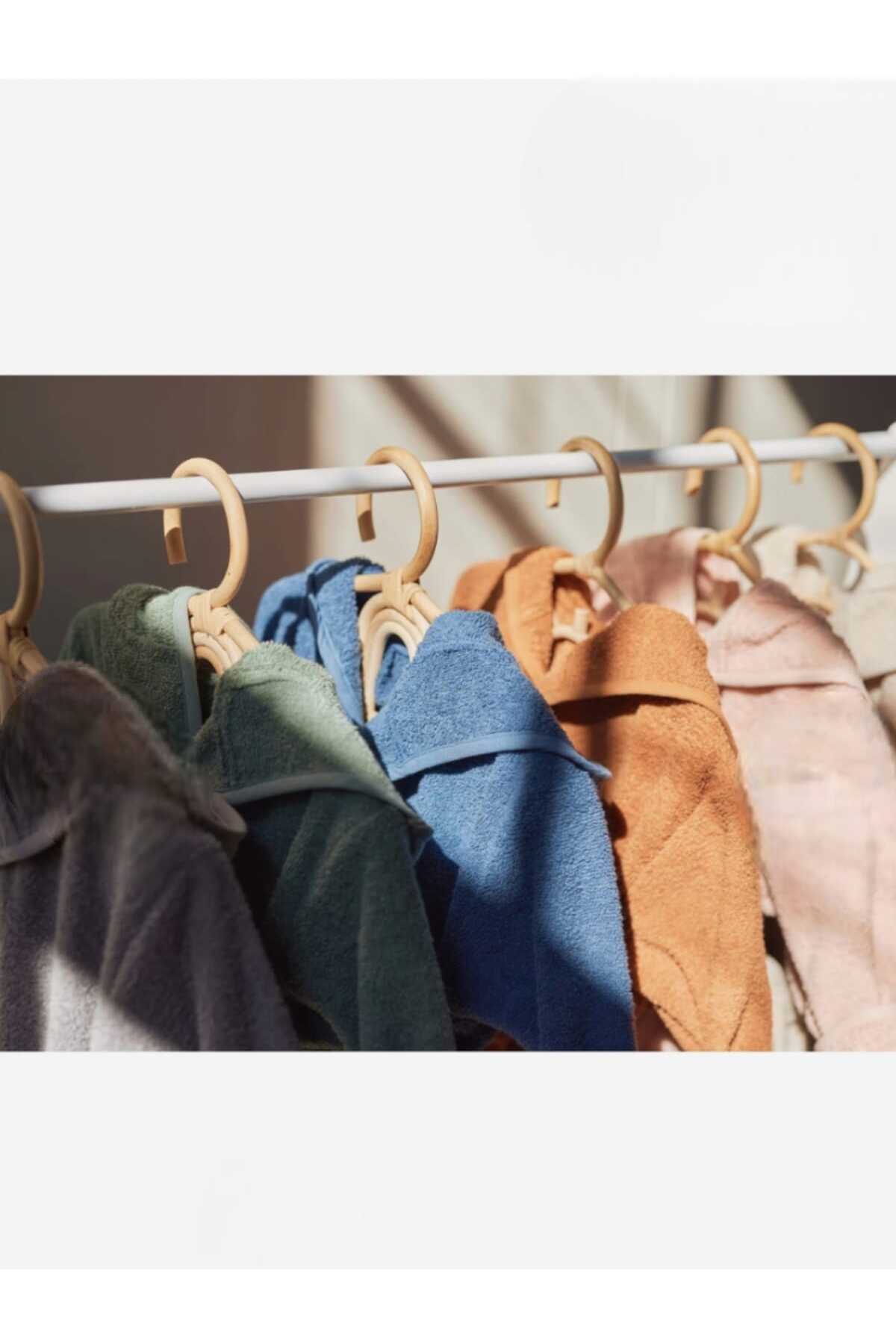 PAMUK HANIM OUTLET İHRACAT- Pamuklu Yumuşacık Unisex Kız-erkek Çocuk Havlu Bornoz KULAKLI TAVŞAN/ DENİZ MAVİSİ fotoğrafı 4 (önizleme)