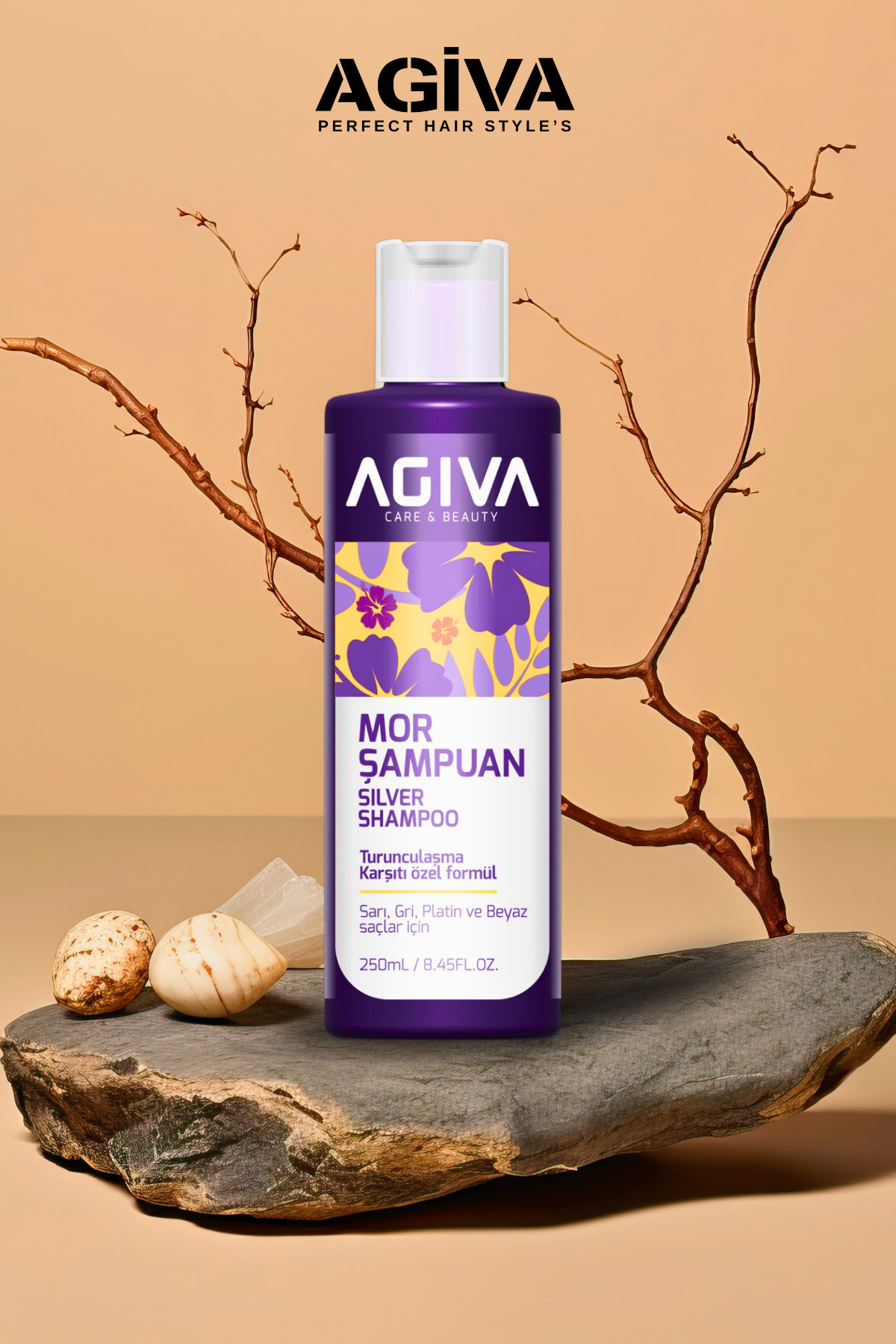 Agiva-Platinum Embossed Silver Shampoo - Purple, Yellow, Gray, White 250ml 7