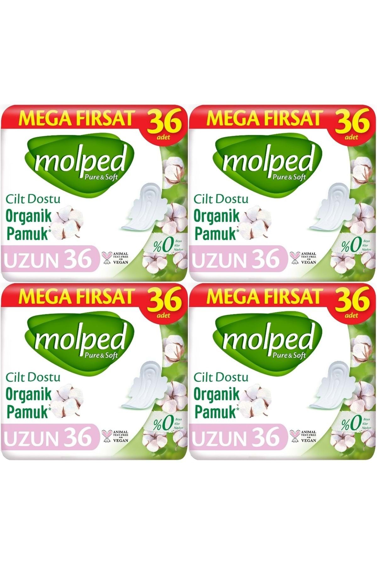 Molped Pure&soft Hijyenik Ped Uzun 144 (4PK*36) Adet Mega Pk