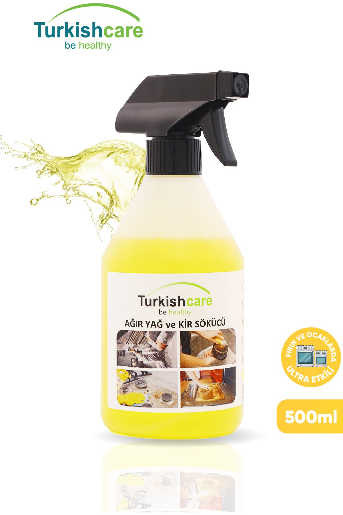 Turkishcare Ağır Kir Yağ Sökücü, Fırın Ve Izgara Temizleyici Sprey 500 Ml