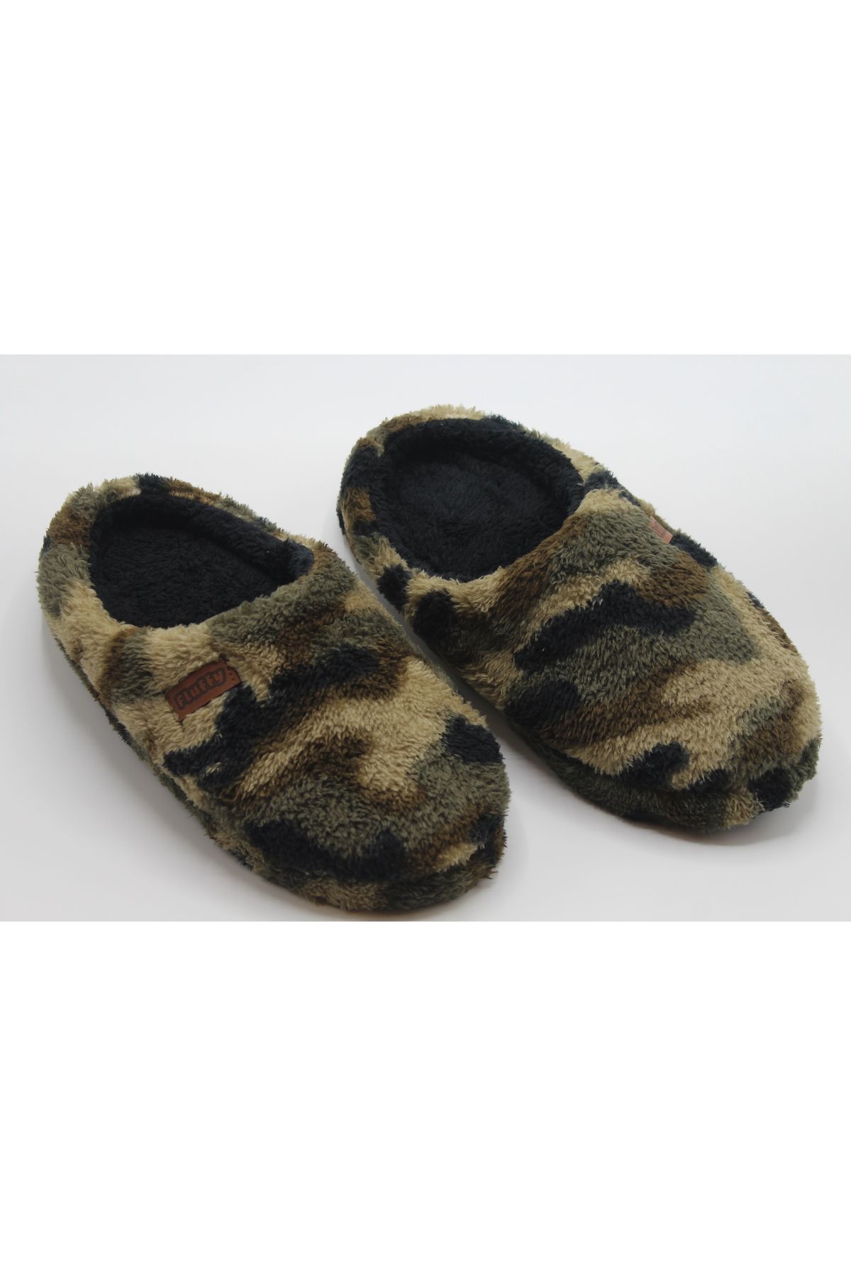 fluffy-Fleece Plaid/Camouflage Printed, Plush Inside, Thick and Non-Slip Sole Men's Home Slippers 3