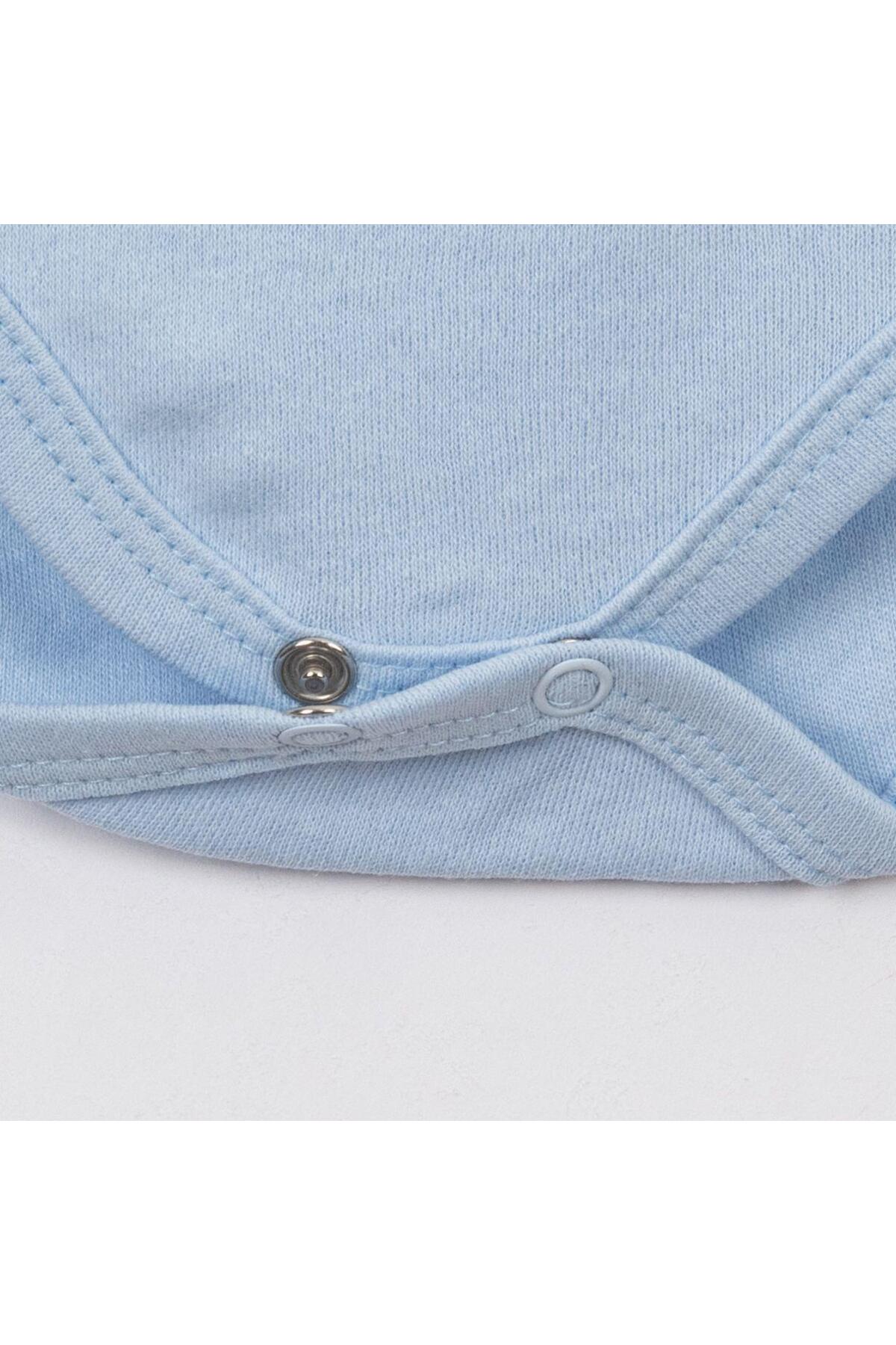 Lolons Bebek Basic Atlet Kol Çıtçıtlı Badi Mavi fotoğrafı 2 (önizleme)