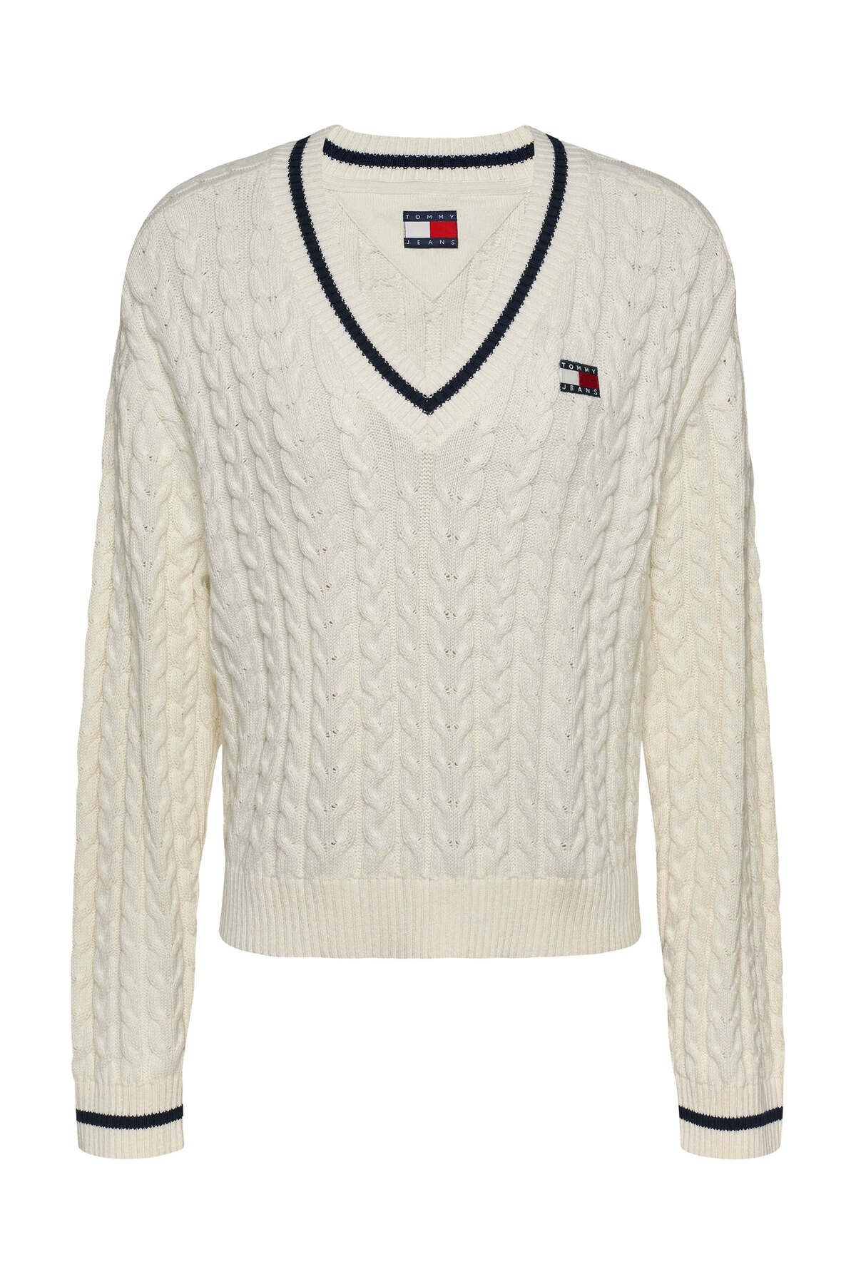 Tommy Hilfiger-Sweter z dekoltem w serek Tjw Badge Cable 5