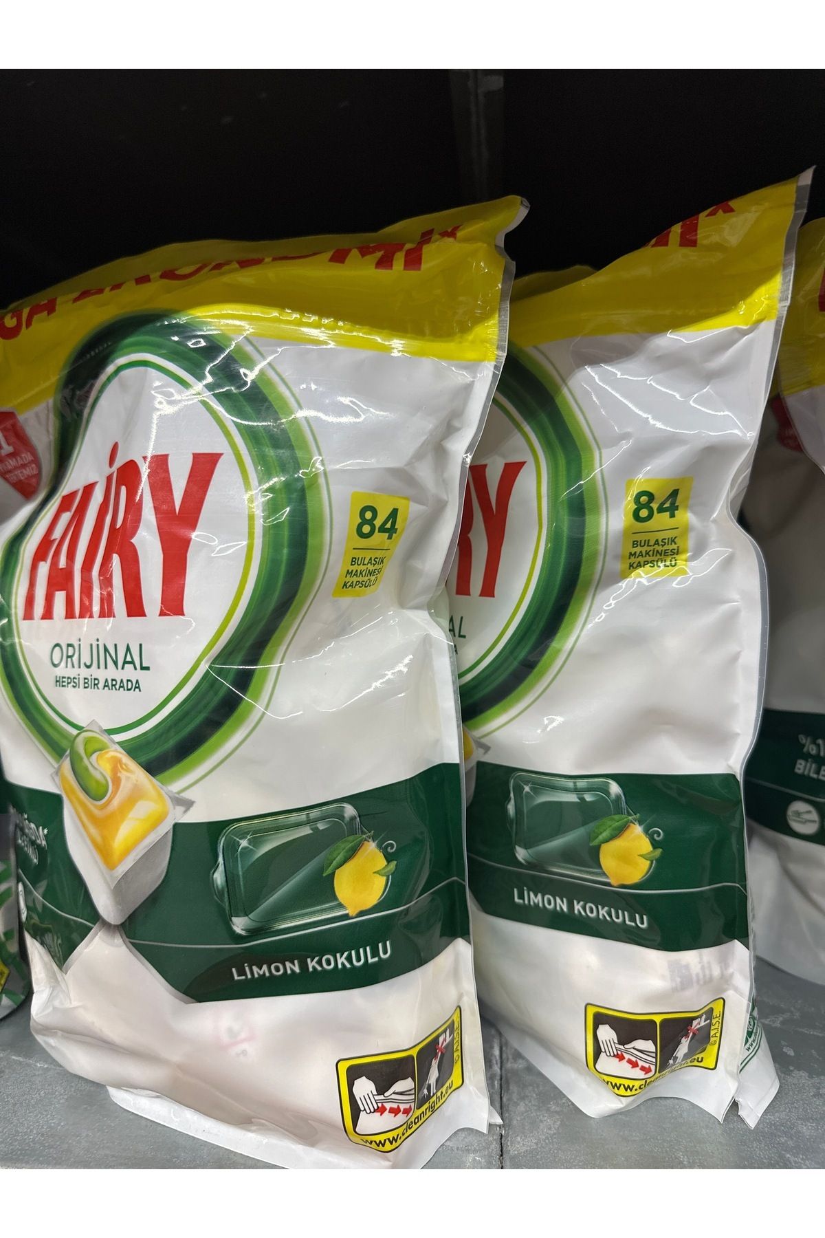 Fairy Limon 168 Bulaşık Tableti (2x84 Limon)