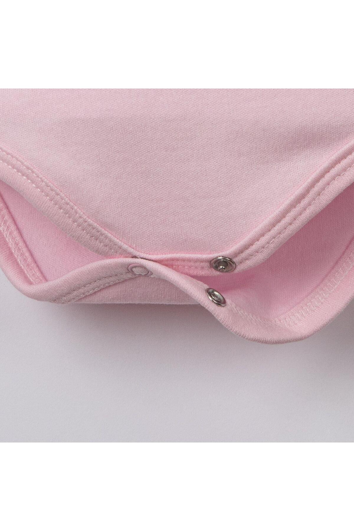 Lolons Bebek Basic Atlet Kol Çıtçıtlı Badi Pembe fotoğrafı 2 (önizleme)