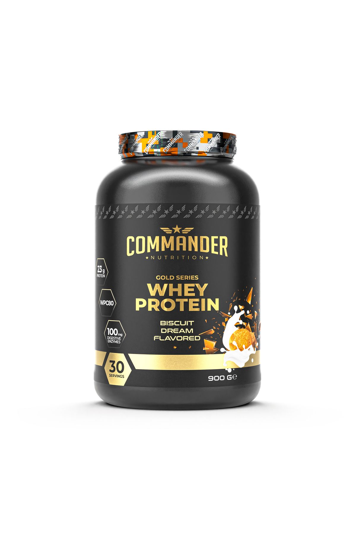 Commander Nutrition-Gold Whey Biscuits - 900g Protein Supplement 1
