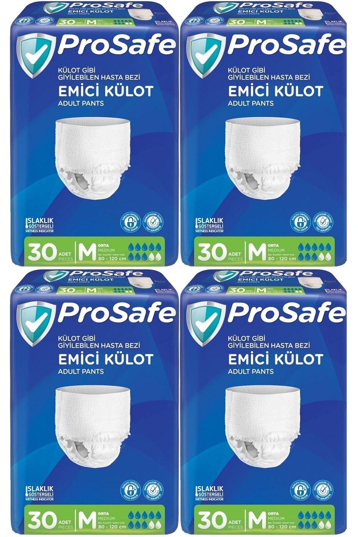 PROSAFE Emici Külot Hasta Bezi Orta-Medium 120 Adet (4PK*30)