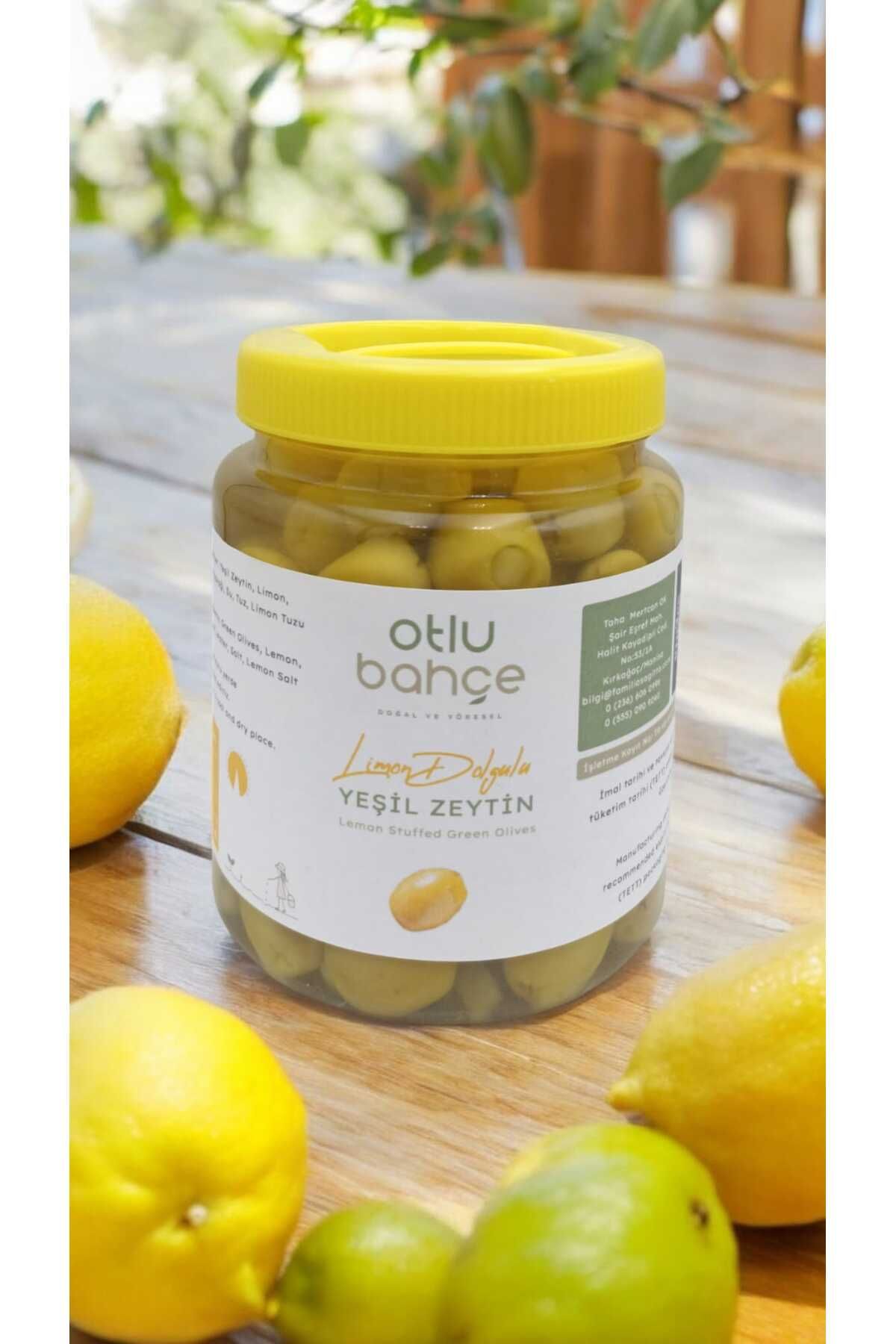 Otlu Bahçe Limon Dolgulu Yeşil Zeytin 500g