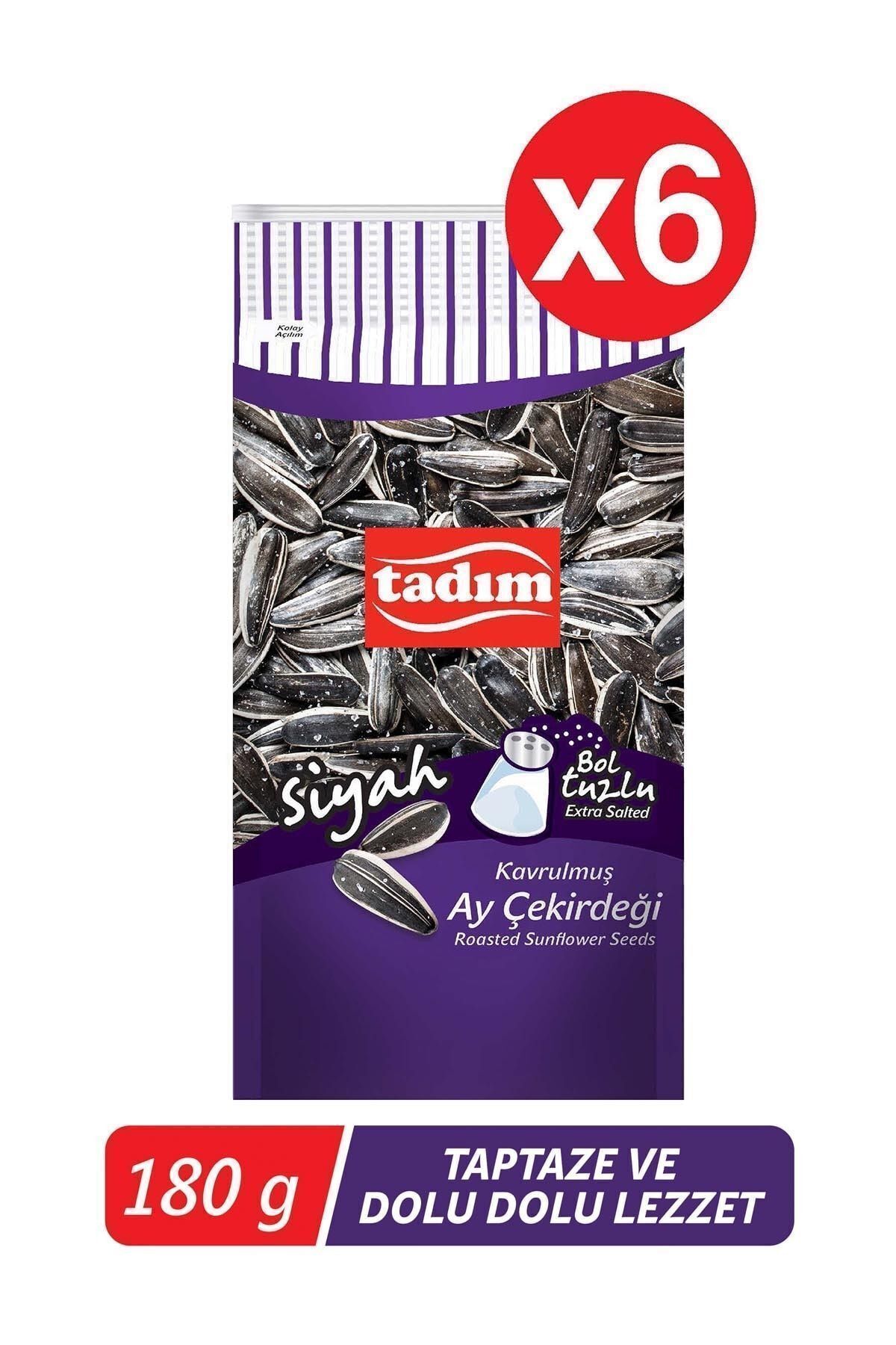 Tadım Siyah Ay Çekirdeği Bol Tuzlu 180gr 6'lı Paket