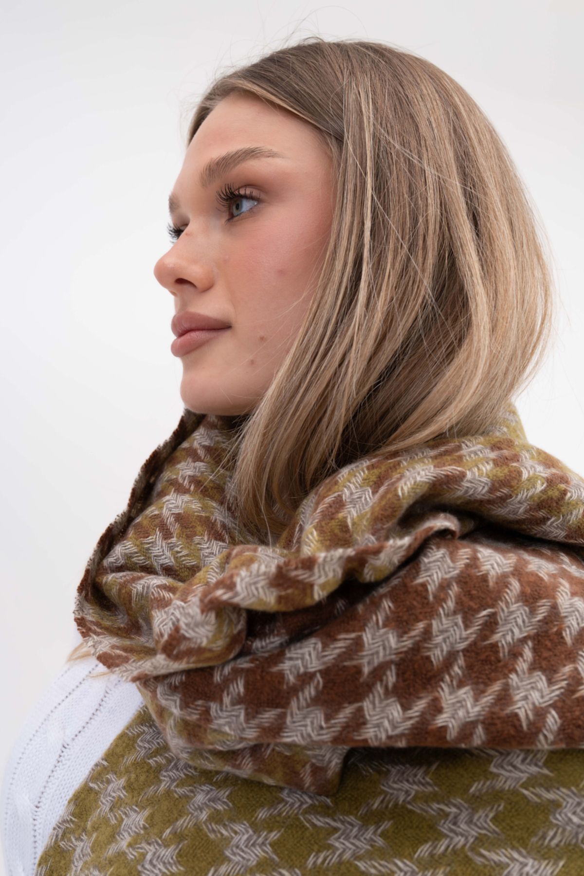 SOFT AKSESUAR-Roy Gradient Pattern Wool Blended Scarf 6