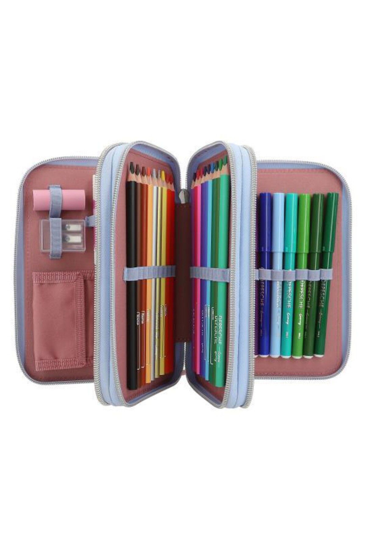 Top Model-Topmodel Triple Pencil Case with Application Team Teddy 5
