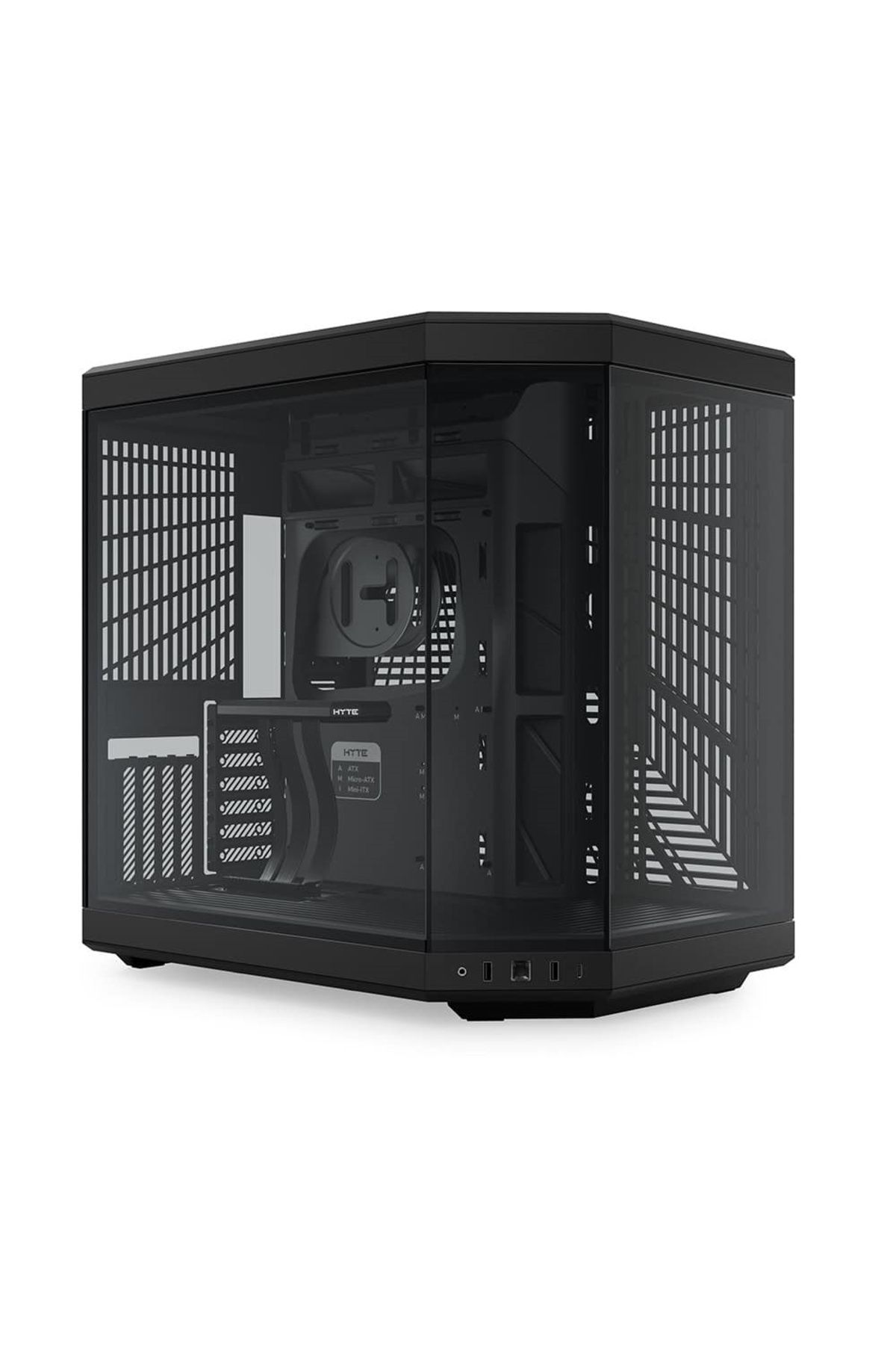 HYTE Y70 Pitch Black Temperli Cam USB 3.2 E-ATX Dual Chamber Mid Tower Gaming Kasa (CS-HYTE-Y70-B)