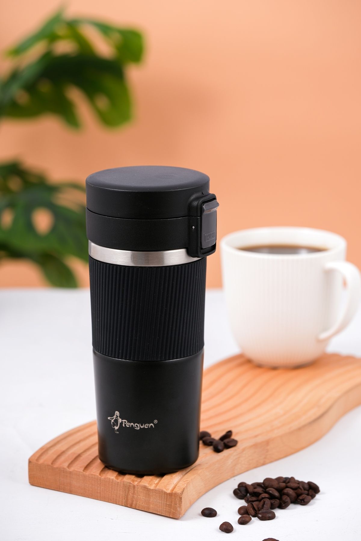 Penguen Termos Mug 400 Ml - Filtre Kapak Paslanmaz Çelik