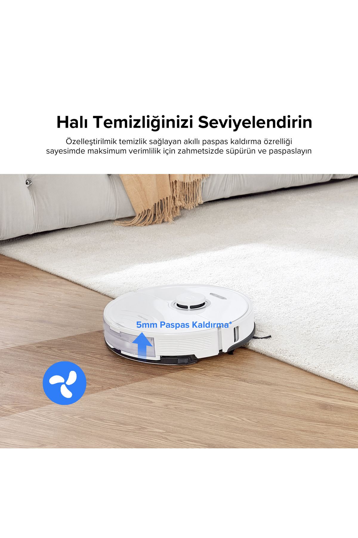 Roborock S8 Sonic Mopping Akıllı Robot Süpürge - Beyaz-3