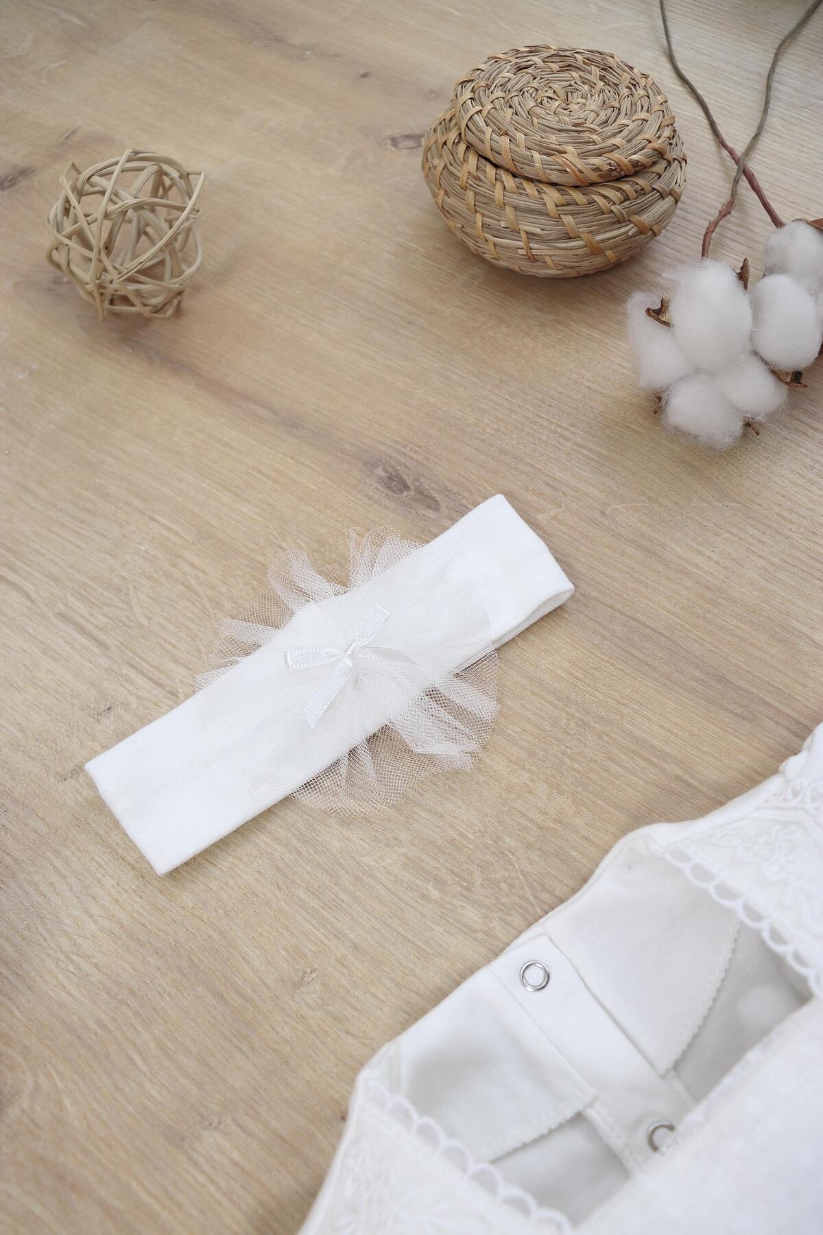 Sitilin Kız Bebek Mevlüt Elbisesi Gelinlik Fransız Dantelli Mevlit Takımı Bebek Mevlütlük Seti STL6838 fotoğrafı 6 (önizleme)