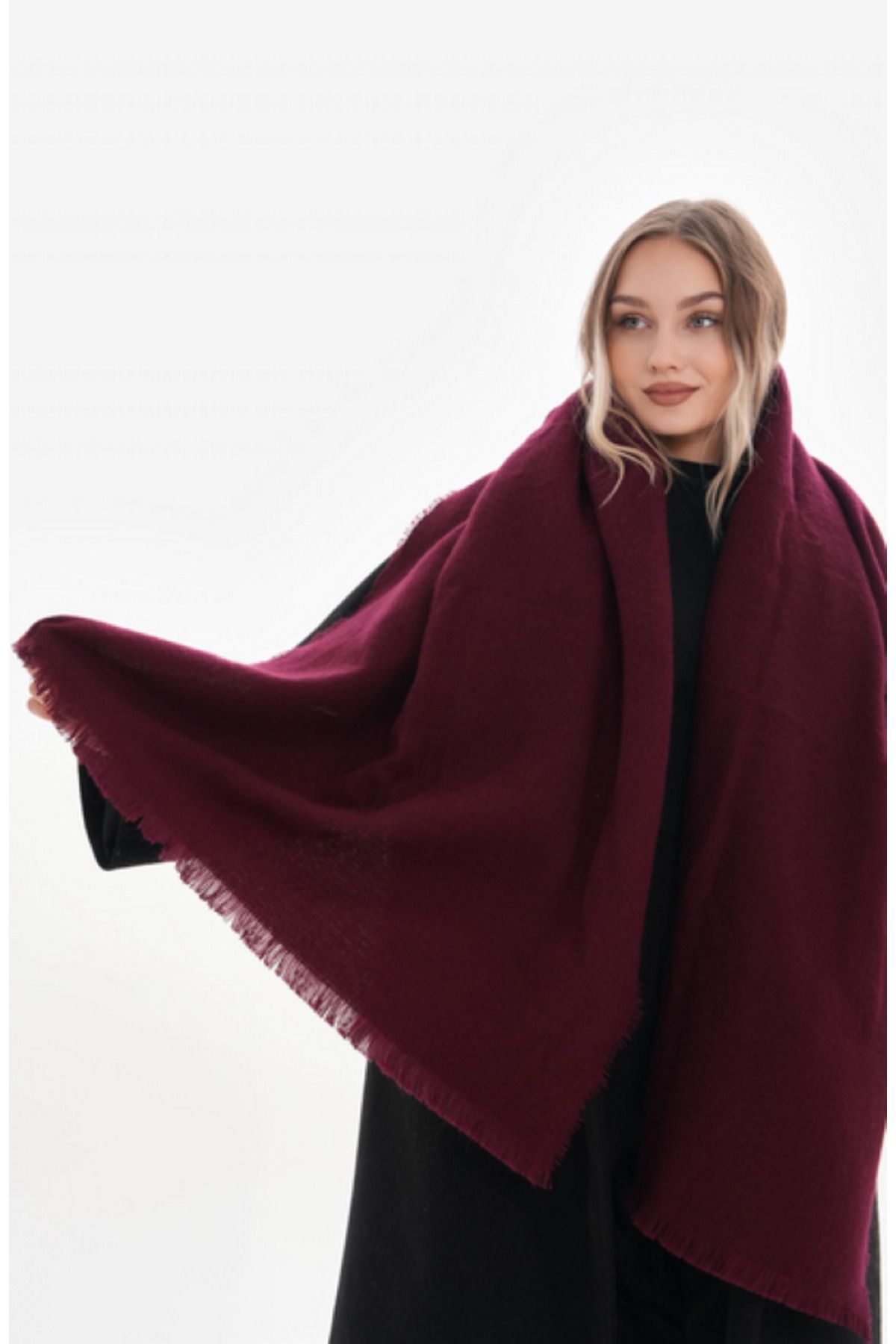 shieba outlet Trend Claret قرمز روسری لمسی نرم