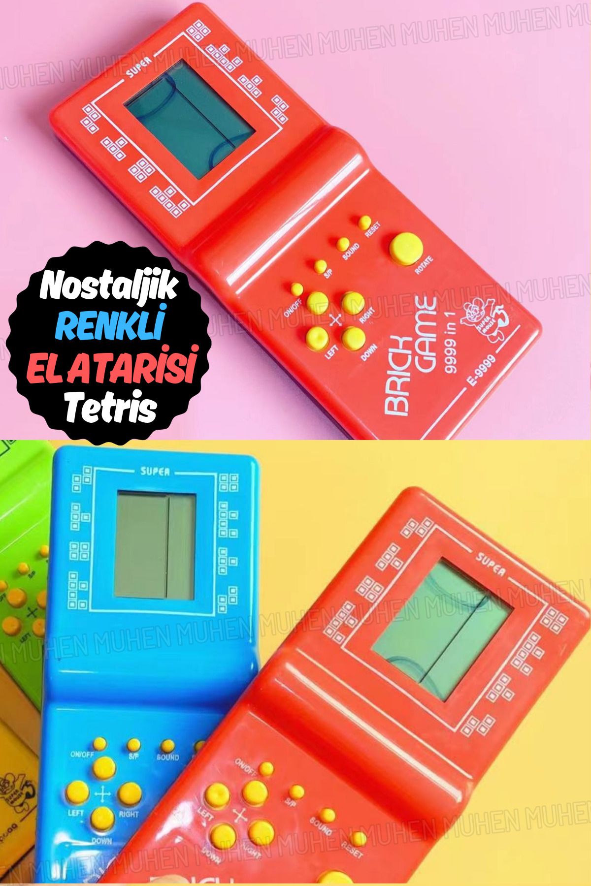 Yenilig Retro Oyun Deneyimini Taşınabilir Hale Getiren Nostaljik El Atarisi Tetris - Her Yerde Keyif