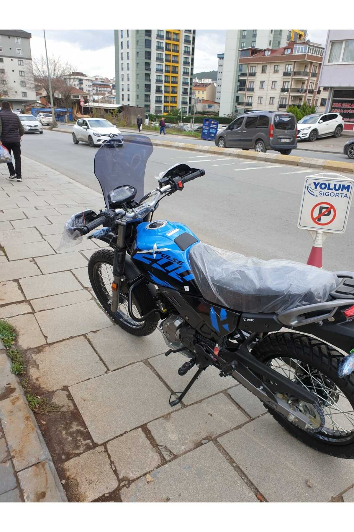 Hero X Pulse Siperlik Ön Cam 2020 2025 Model 46cm Füme Renkli 4mm