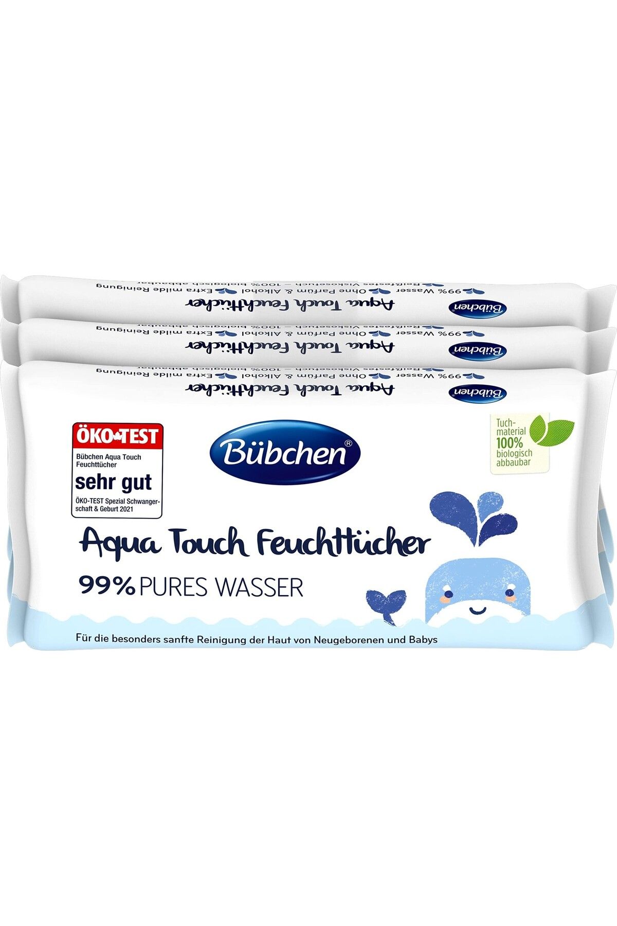 Bübchen Aqua Touch Yenidoğan Hassas Islak Mendil 3 x 48 Adet ( 144 Yaprak )