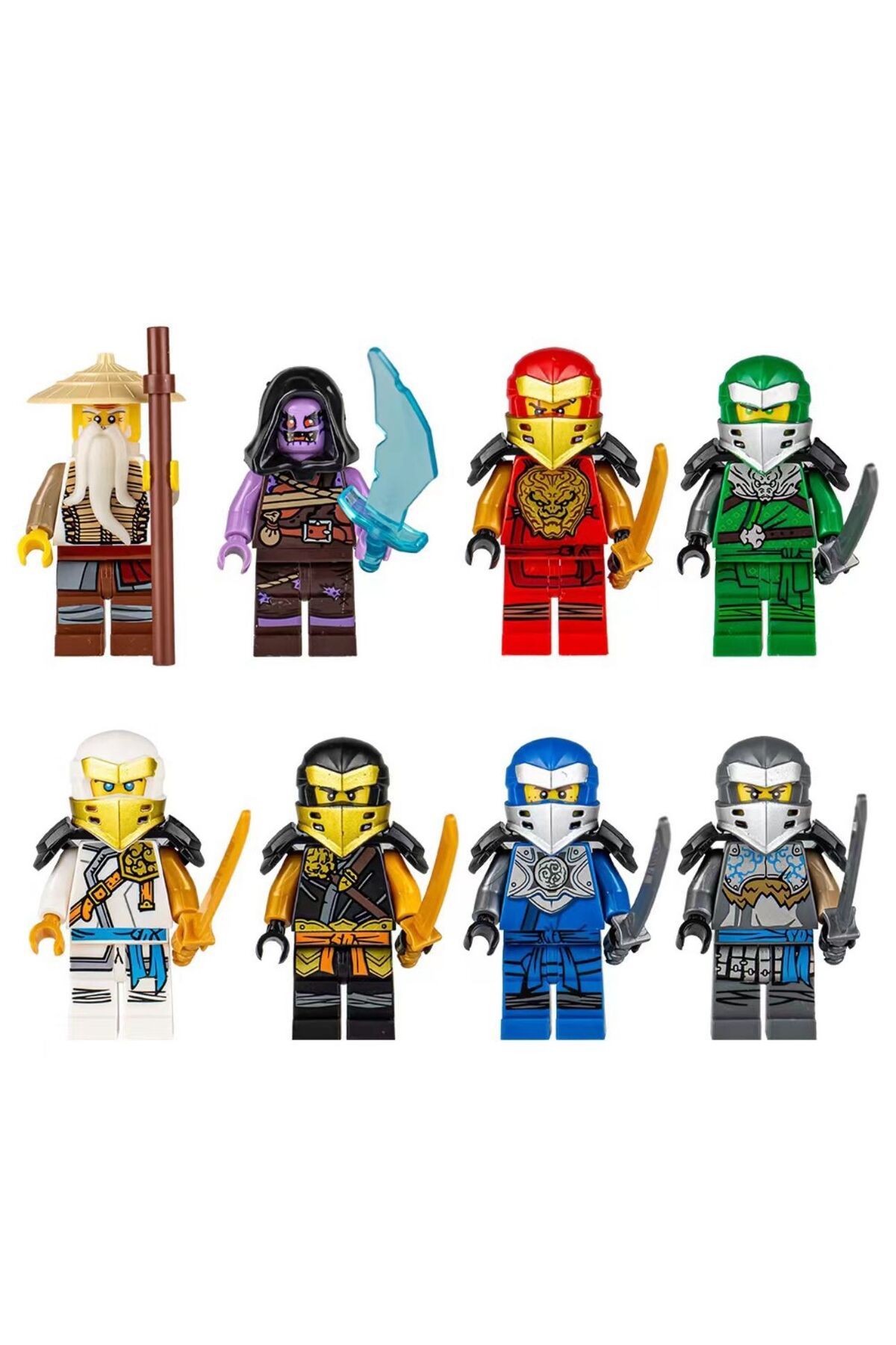 Legoedly Lego Uyumlu Ninjago 8 Li Mini Figür Set Yeni Sezon Ninja Go