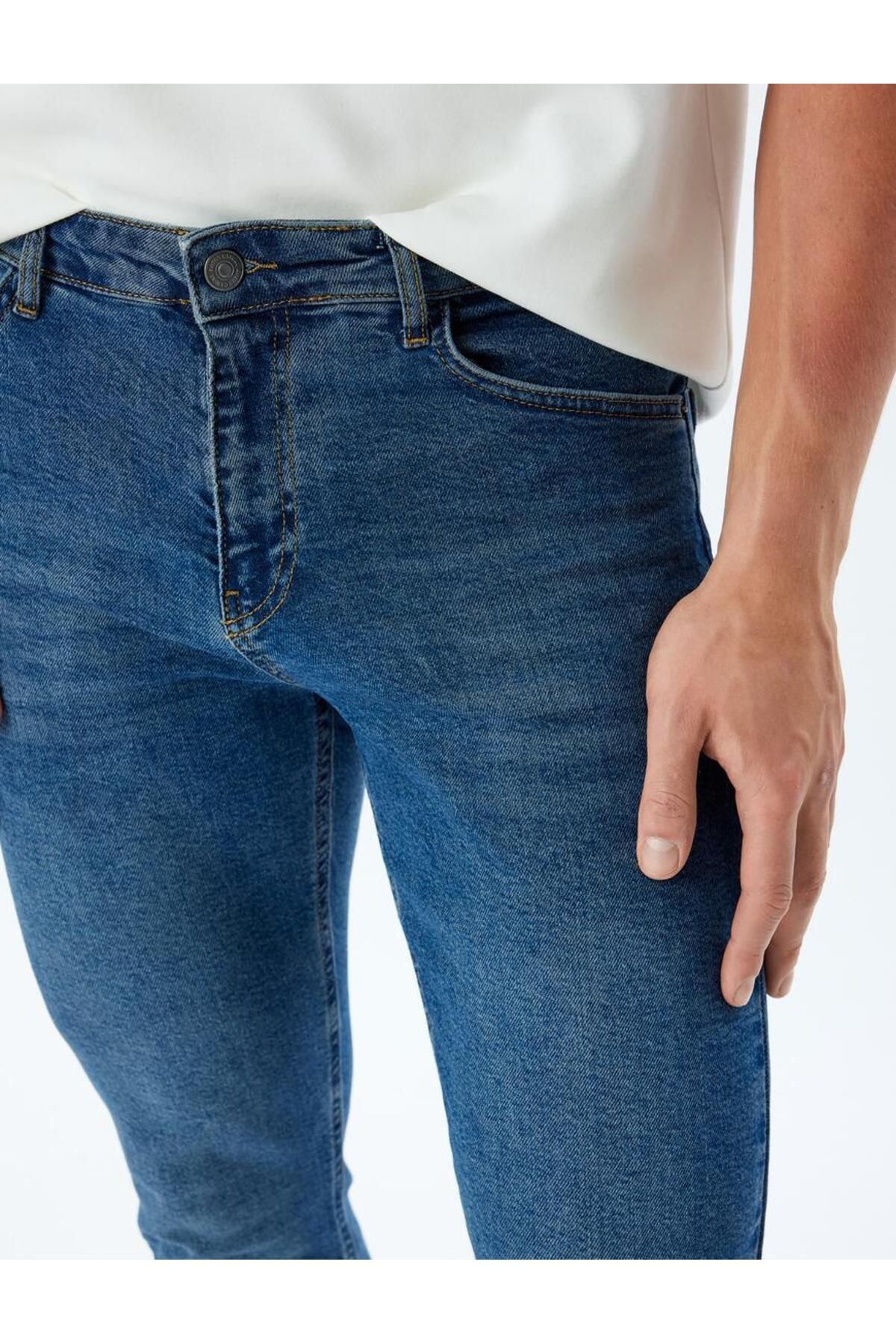 شلوار جین آبی مردانه مناسب اسکینی مایکل ژان Koton