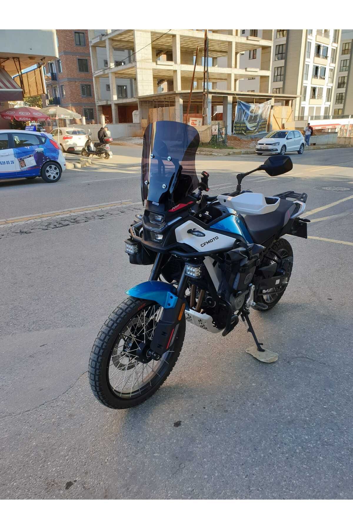 CF MOTO 450 MT Siperlik Ön Cam 2025 Model 55cm siyah Renkli 4mm UZUN CAM