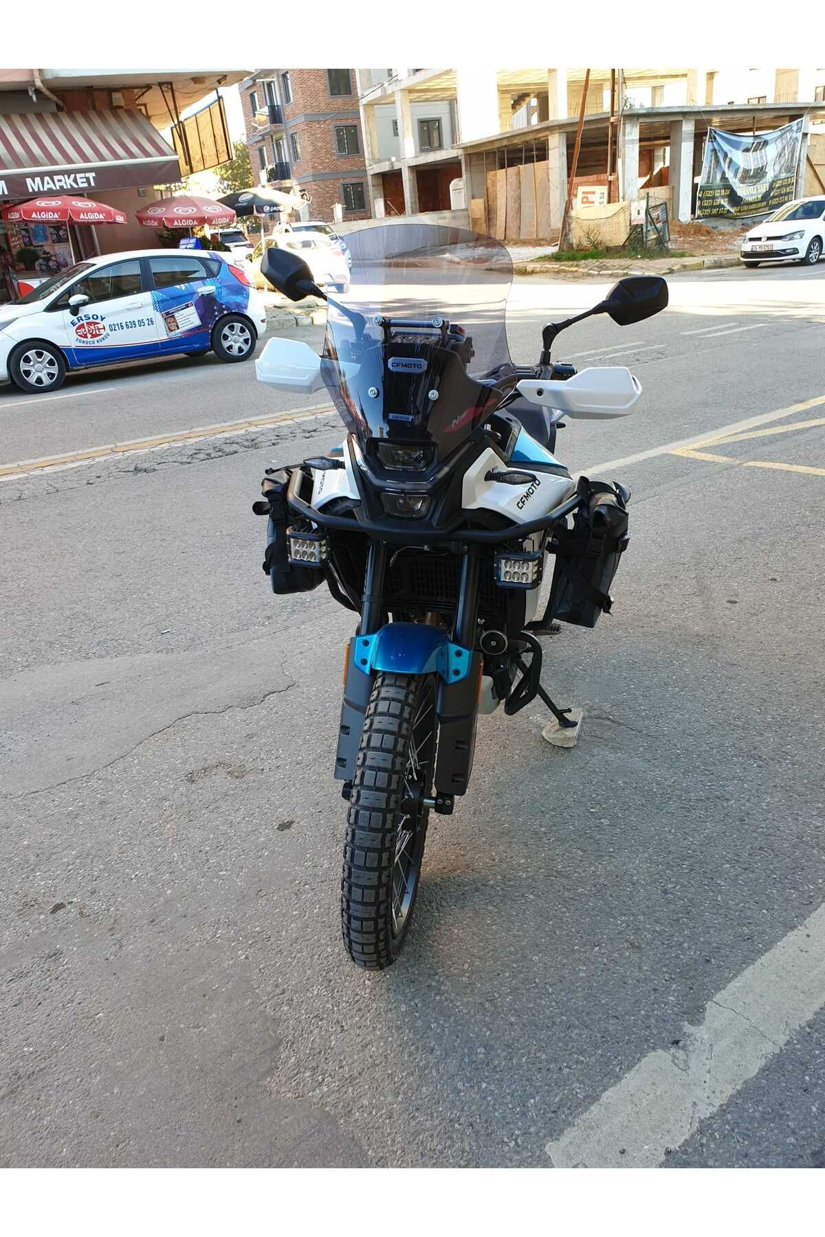 CF MOTO 450 MT Siperlik Ön Cam 2025 Model 55cm Füme Renkli 4mm UZUN CAM