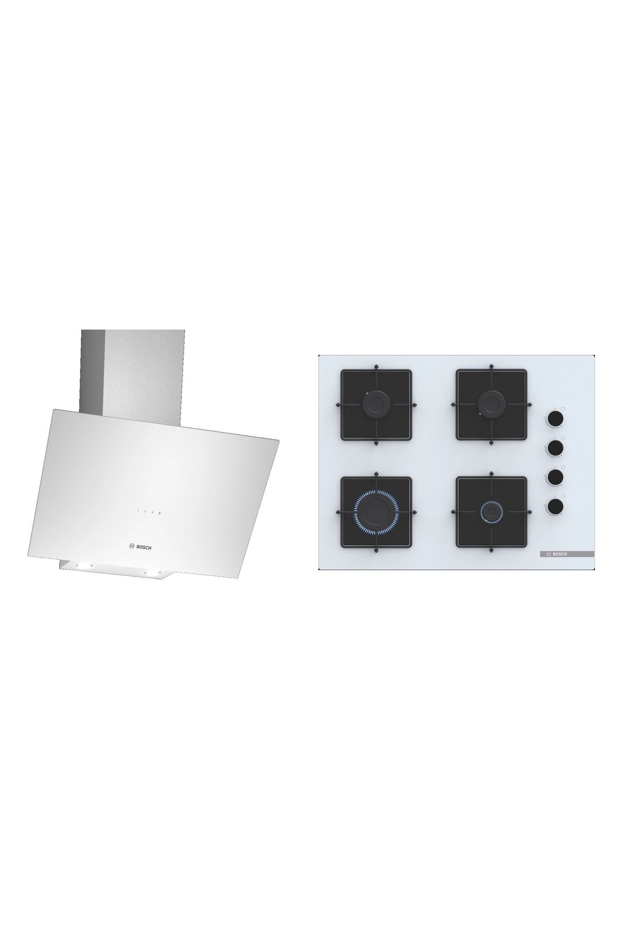 Bosch Beyaz İkili Ankastre Set (DWK64PJ20T-POP7C2P30O)